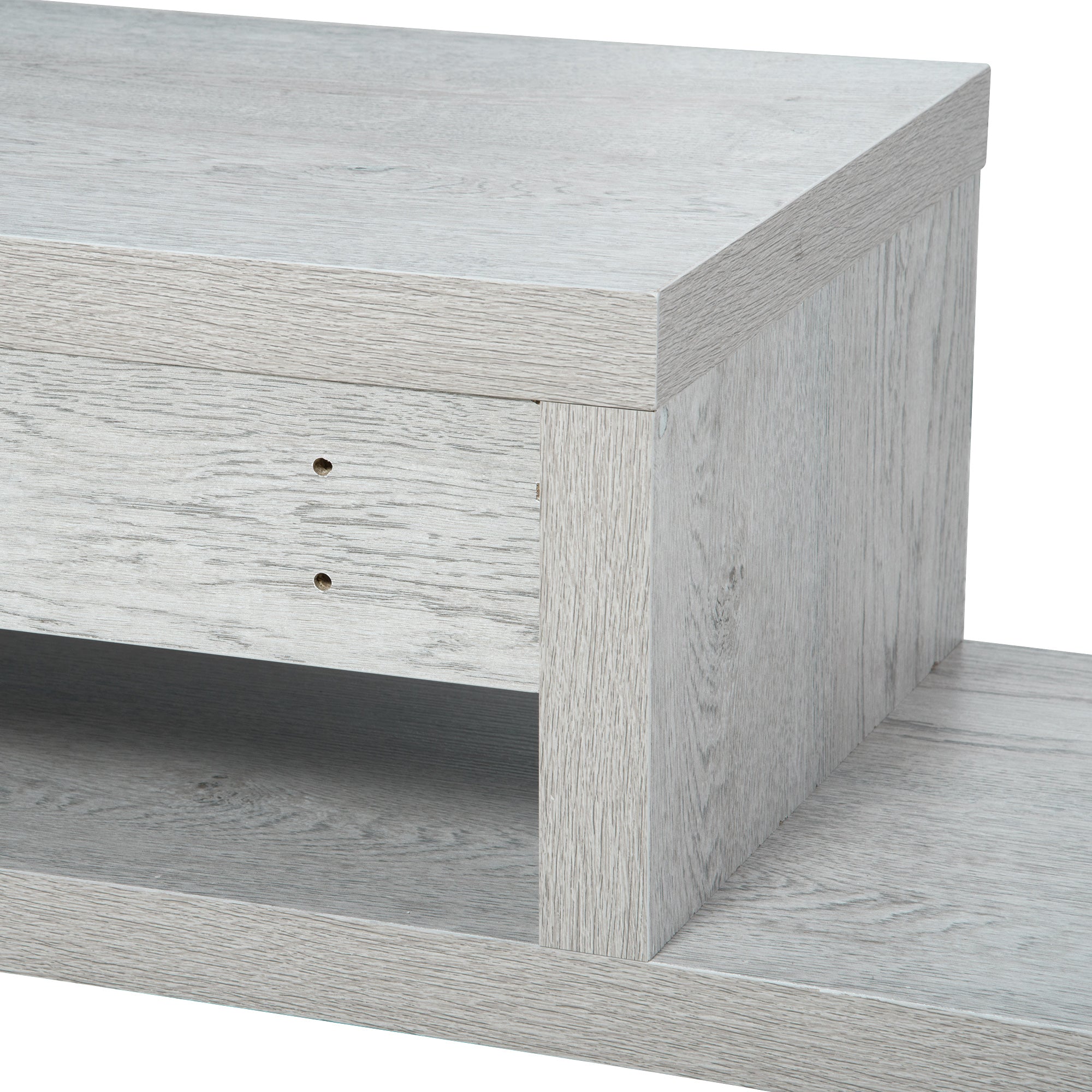 Wall Mounted Media Console Floating Stand Component Shelf Entertainment Center Unit Grey