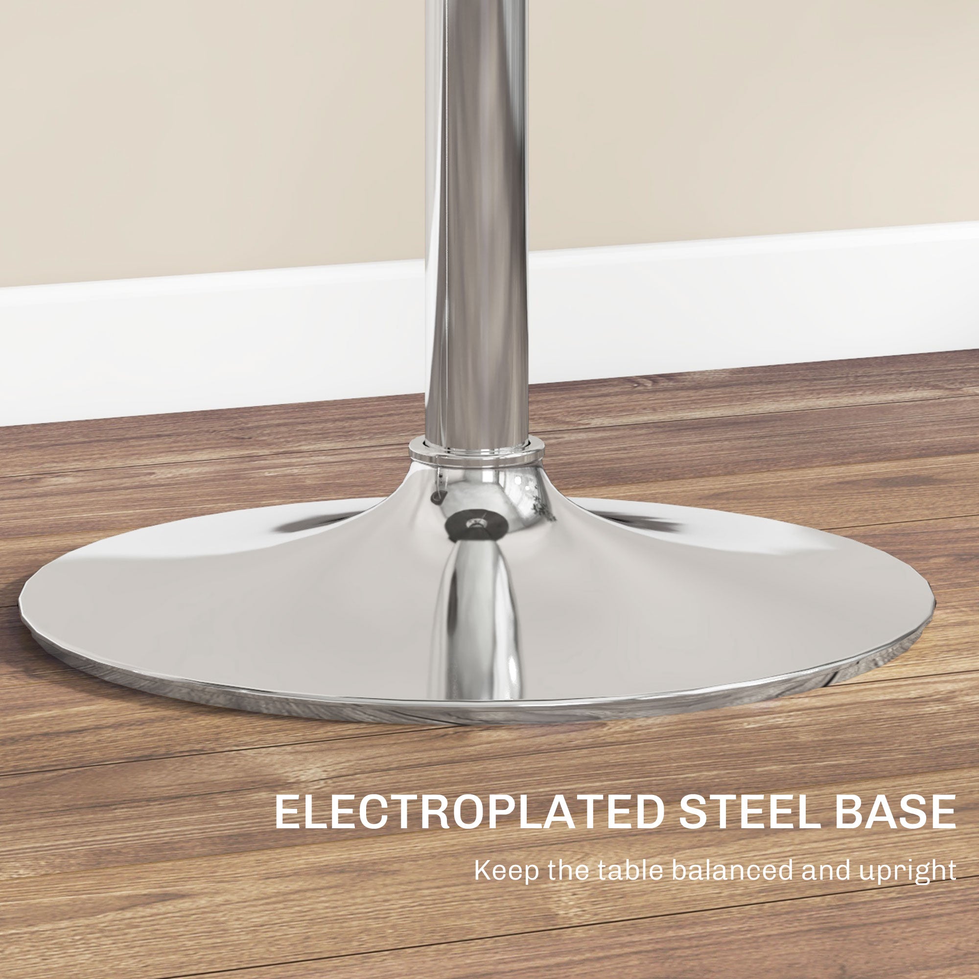 HOMCOM Round Bar Table for 2, Adjustable Pub Table with PE Rattan Top and Steel Base, Modern Bistro Table for Home Bar, Small Dining Room, Grey