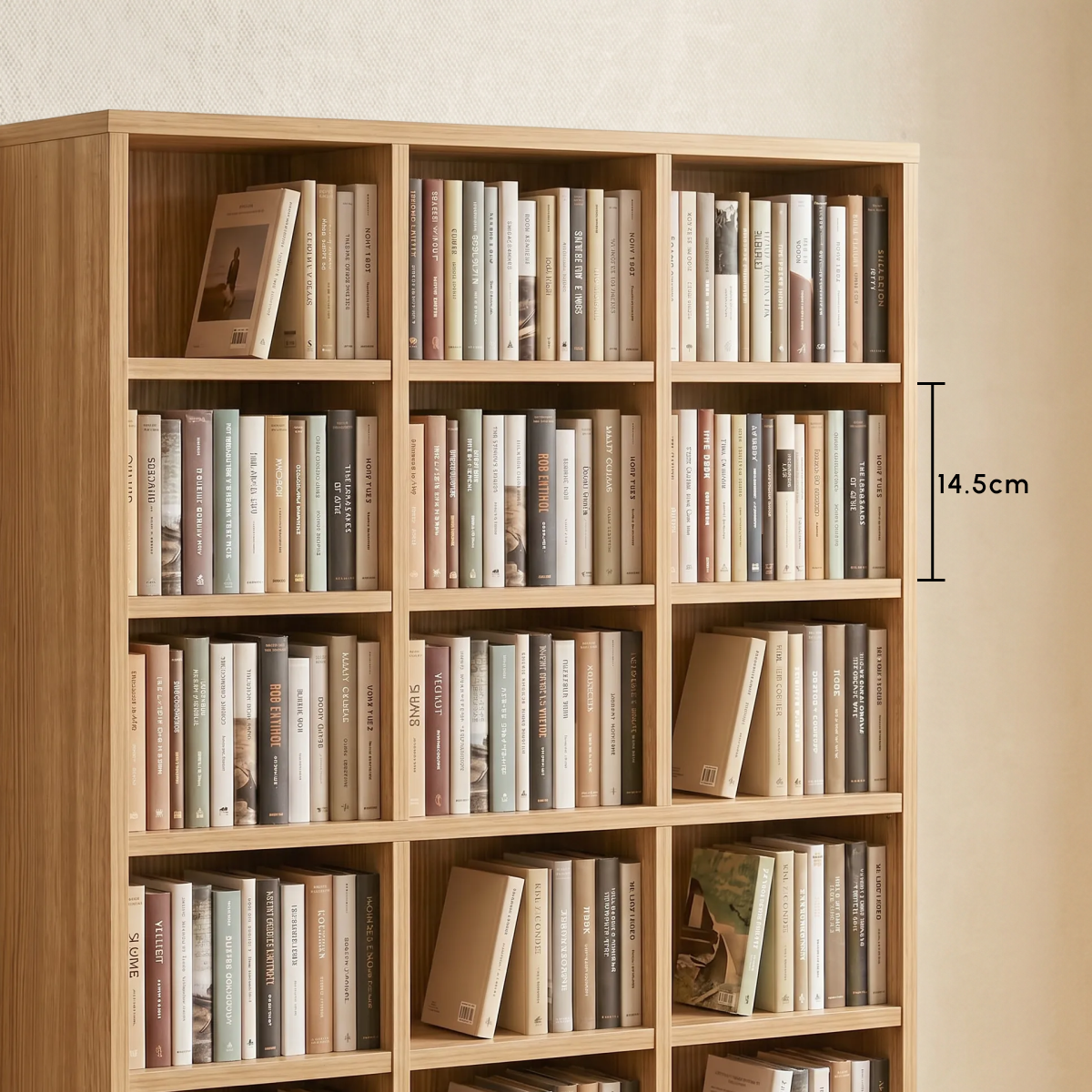 1116 CD/ 528 DVD Storage Unit, Media Storage Shelf, Wooden Display Unit with Adjustable Shelves, 102 x 195 cm, Rustic Brown