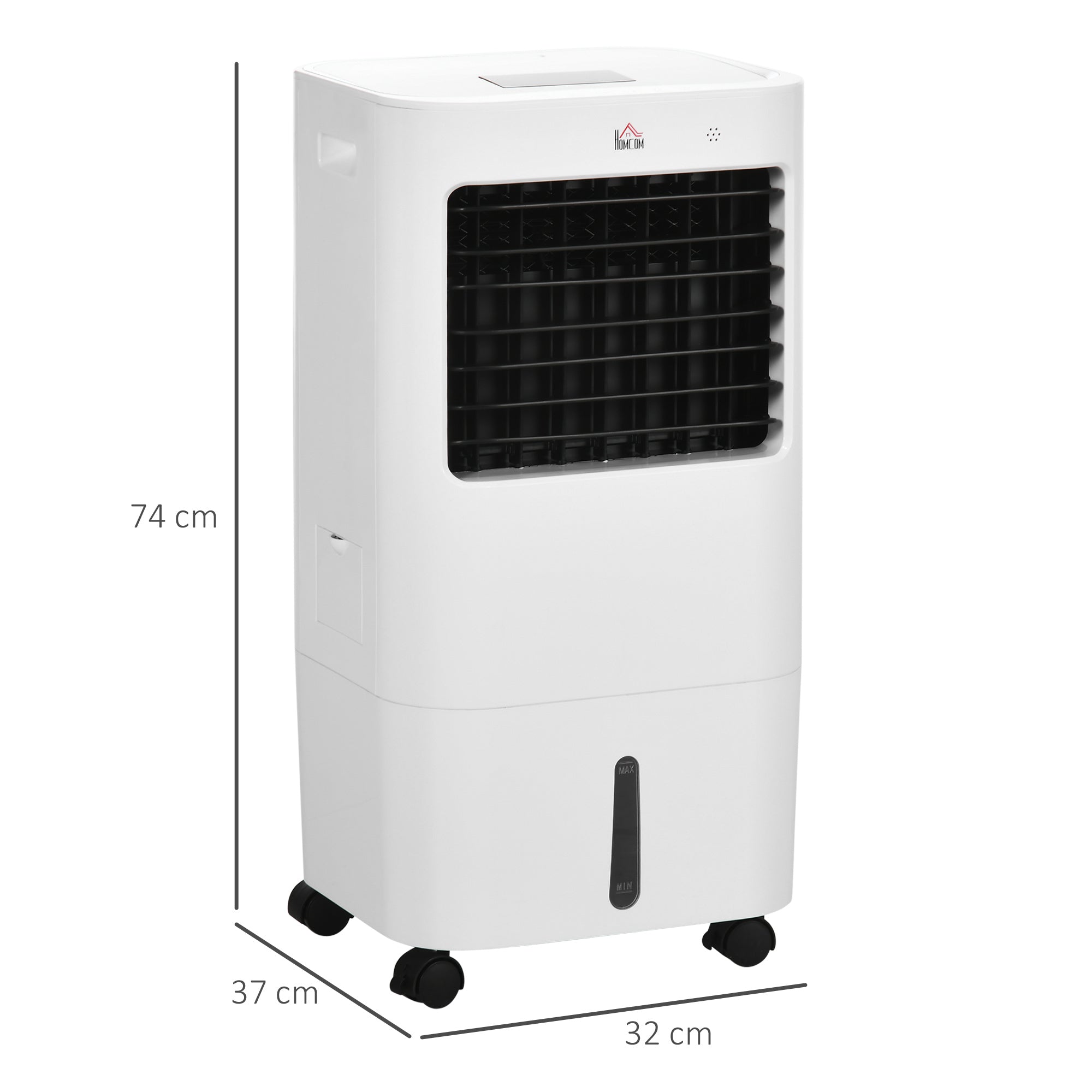 HOMCOM 3-in-1 Evaporative Mobile Air Cooler Cooling Fan Humidifier for Home Office