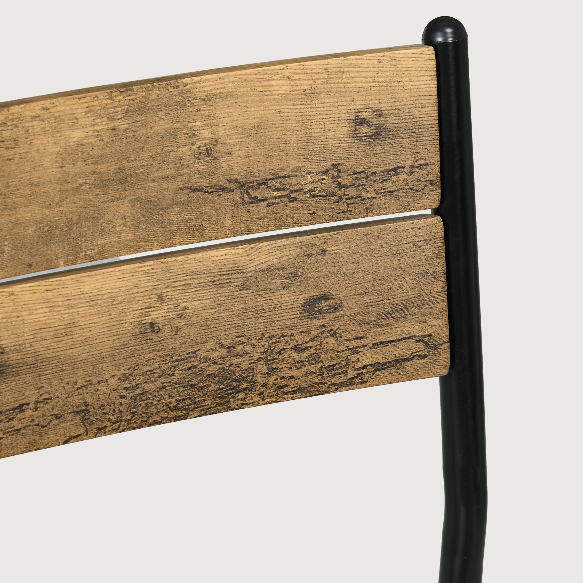 3 Piece Dining Room Set for 2, Dining Table Set for Breakfast Nook, Space Saving, Rustic Brown