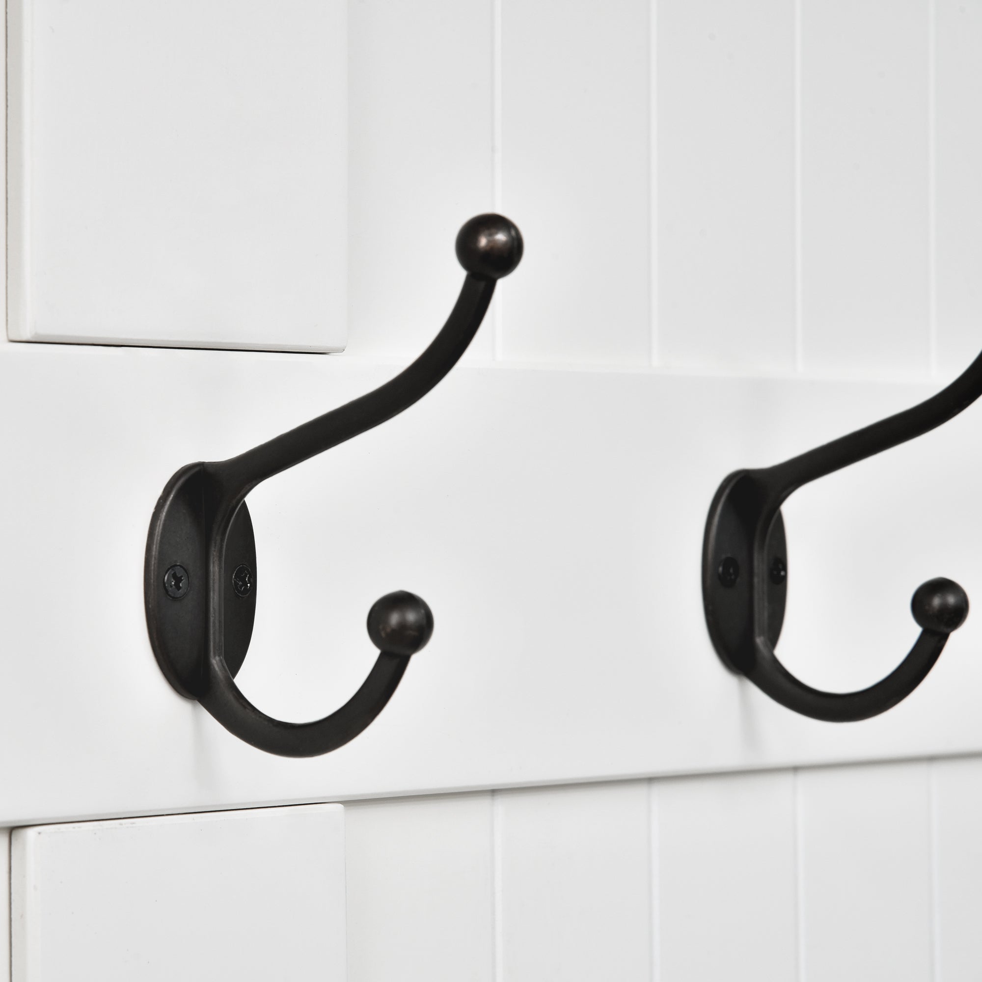 3-in-1 Entryway Bench, Coat Rack, Hall Tree, Shoe Storage & 5 Hooks, Cream White