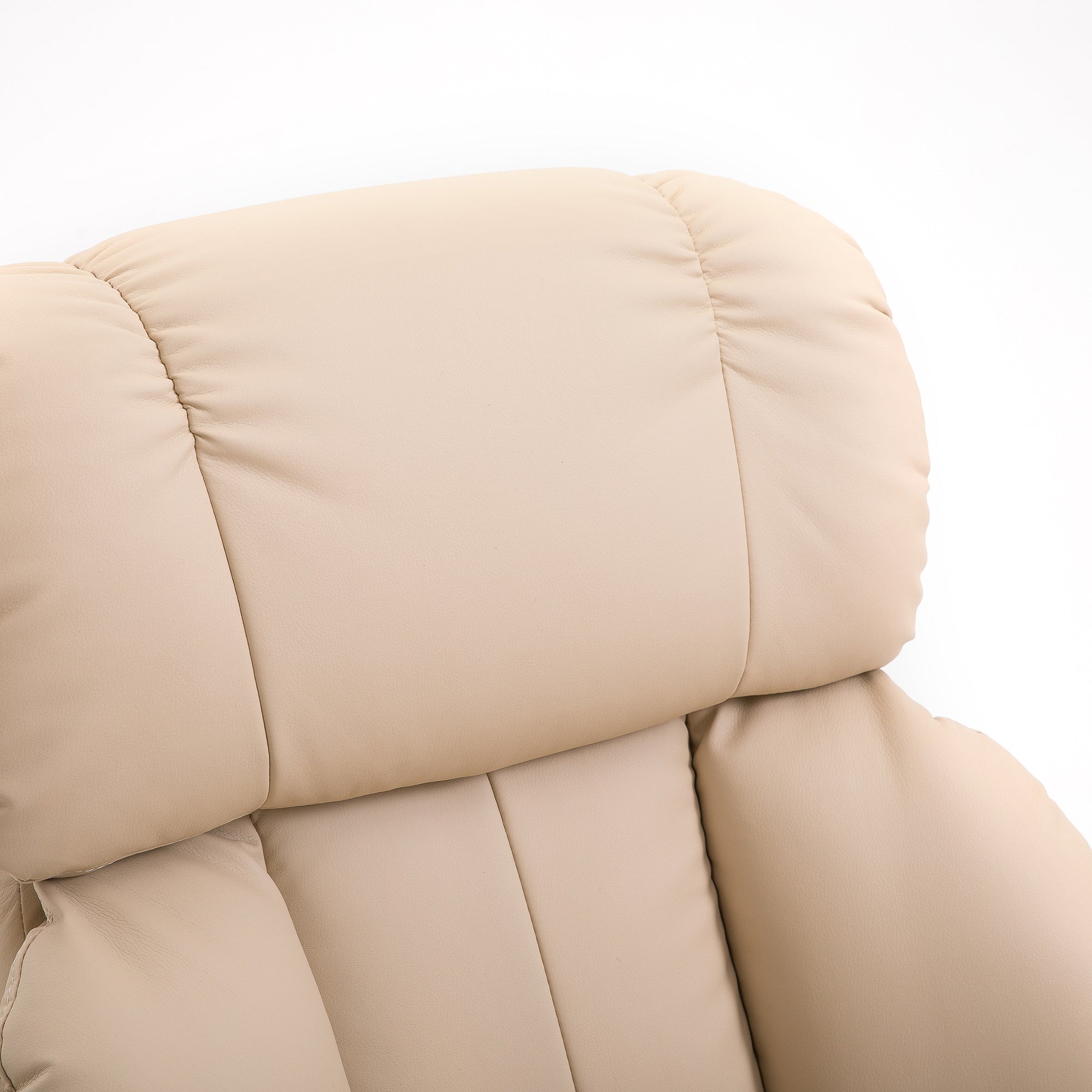 10-Point Massage Recliner Chair, Vibration Massage Sofa w/ Ottoman Footrest, Beige - HOMCOM