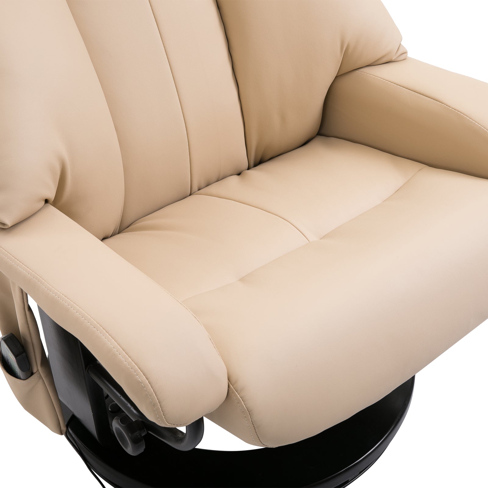 10-Point Massage Recliner Chair, Vibration Massage Sofa w/ Ottoman Footrest, Beige - HOMCOM
