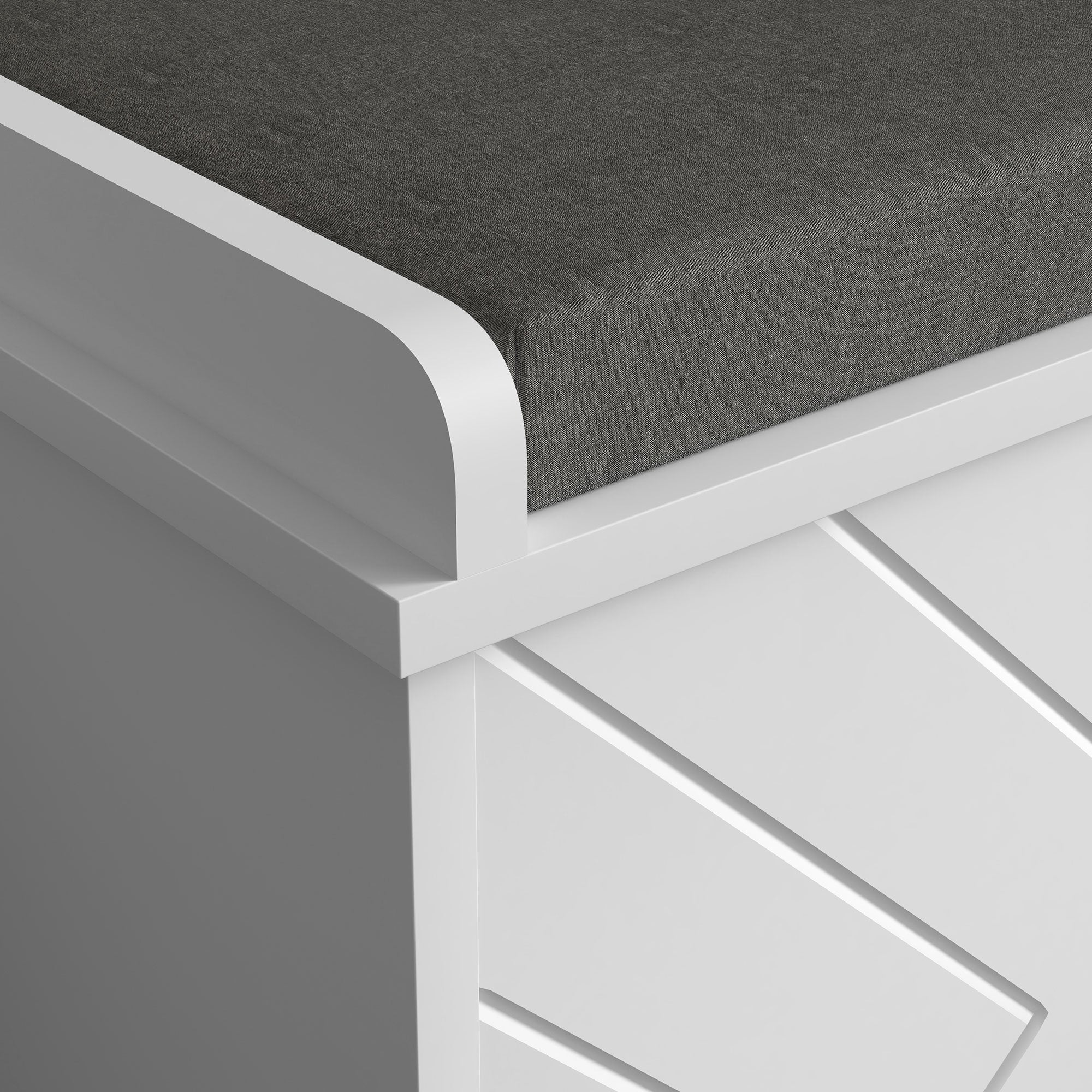 HOMCOM Shoe Bench, Entryway Bench with Flip Drawer, Seating Cushion and Adjustable Shelf for 8 Pairs of Shoes for Hallway, White