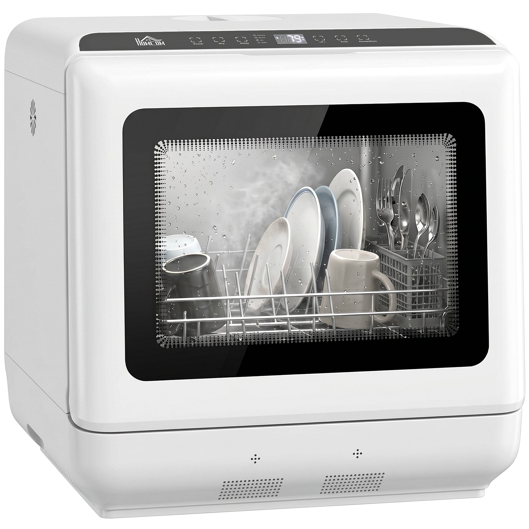 Countertop Dishwasher, Portable Mini Dishwasher with 1.6 Gal Built-in Water Tank, 5 Washing Programs, Air-Dry Function, 158°F High-Temp, No Hookup Needed, 4 Place Settings for Apartments & RVs