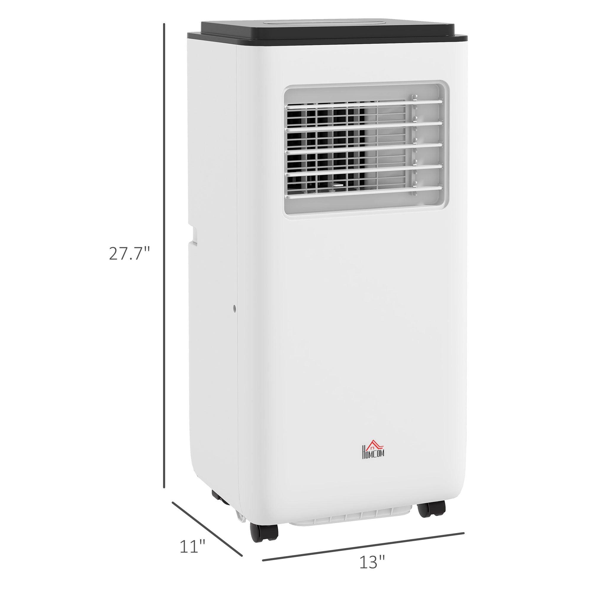 8,000 BTU Portable Air Conditioner, 345 Sq. Ft., Dehumidifier, Auto Sleep, 24H Timer, White