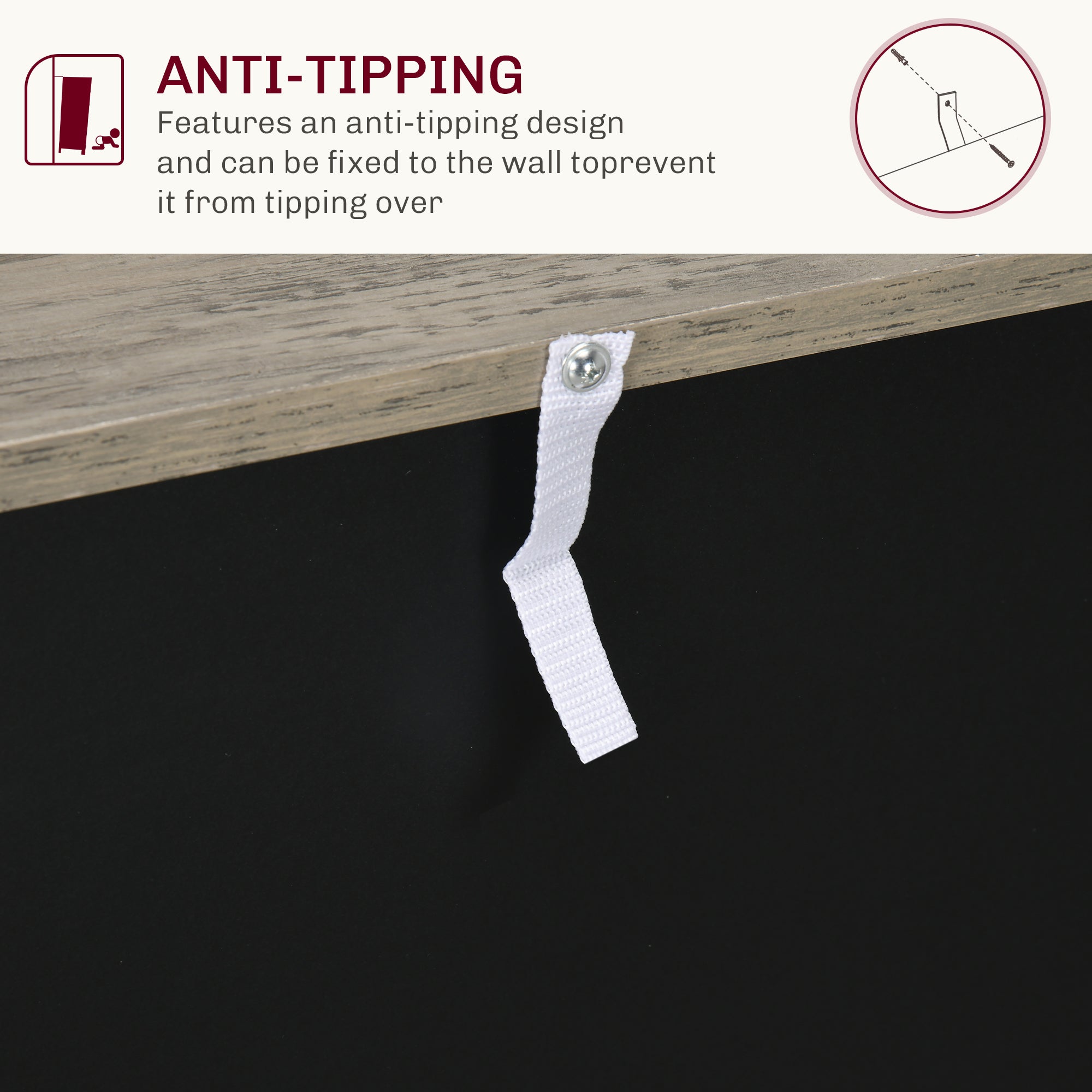 Farmhouse Sideboard Cabinet with Barn Doors, Drawer & Adjustable Shelf, Gray Wash