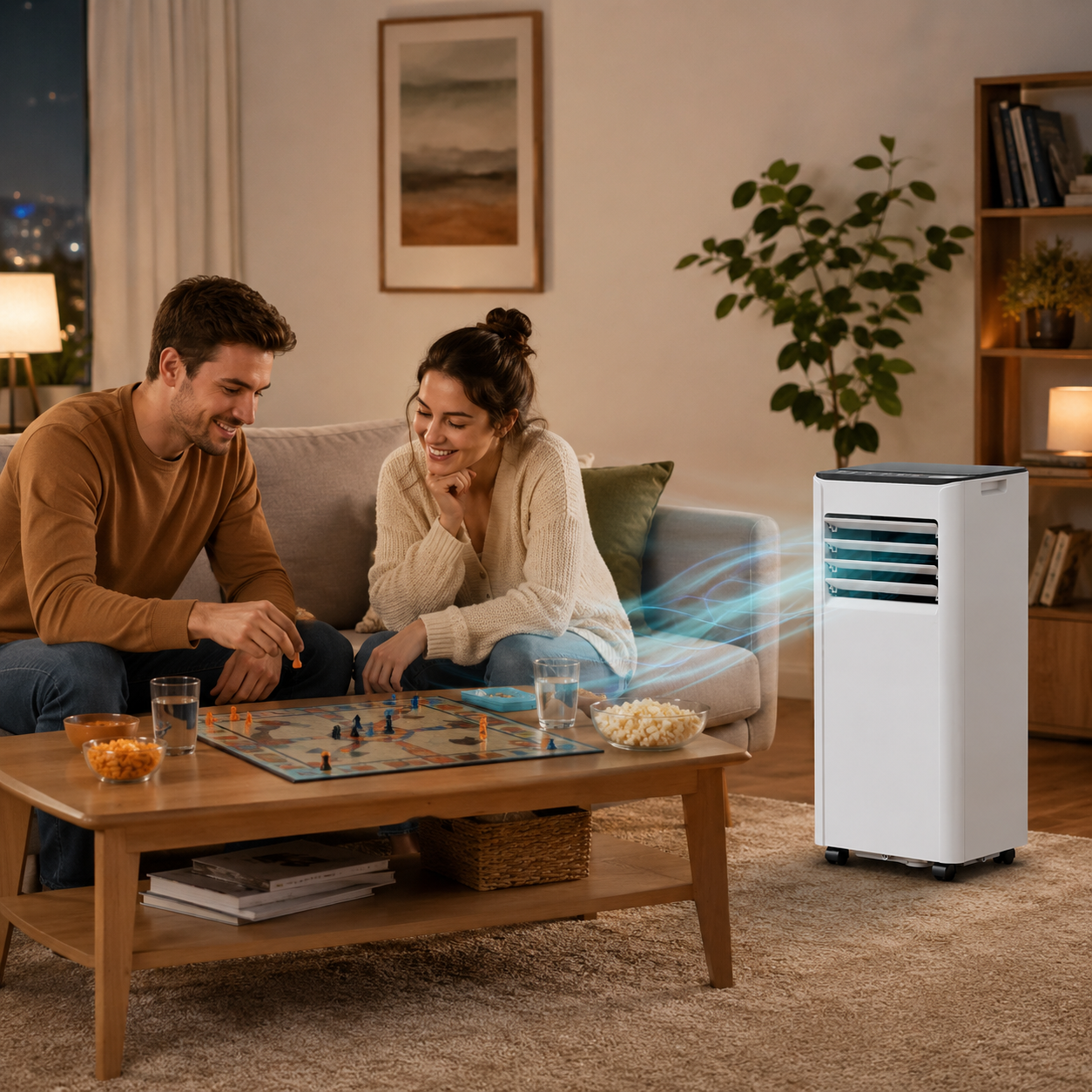SmartCool 4-in-1 Portable AC with WiFi, 9000 BTU & Energy Saving for Room up to 28 m2