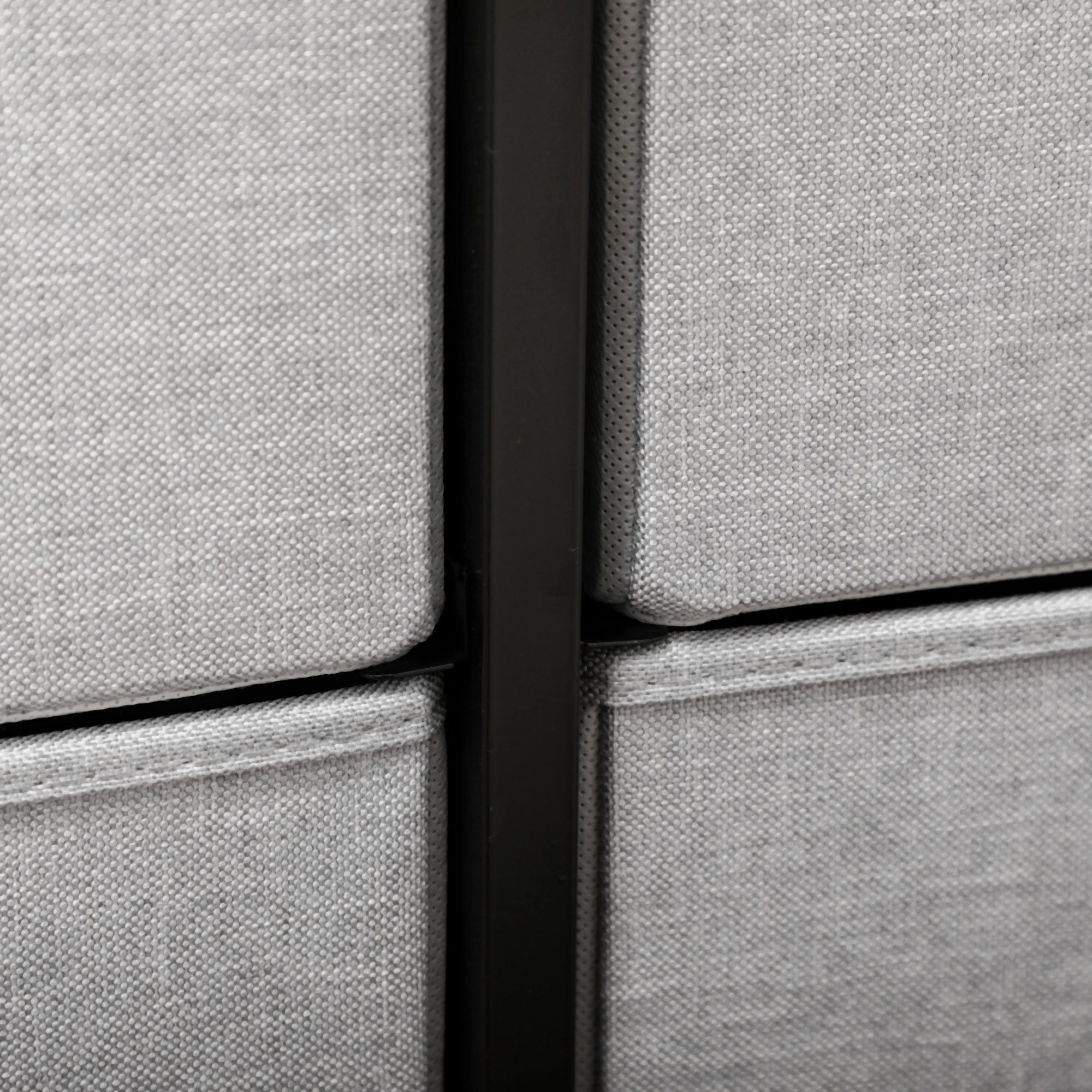 Fabric Chest of Drawers, Industrial Bedroom Dresser with 8 Fabric Drawers, Steel Frame and Wooden Top for Nursery, Living Room, Hallway, Grey