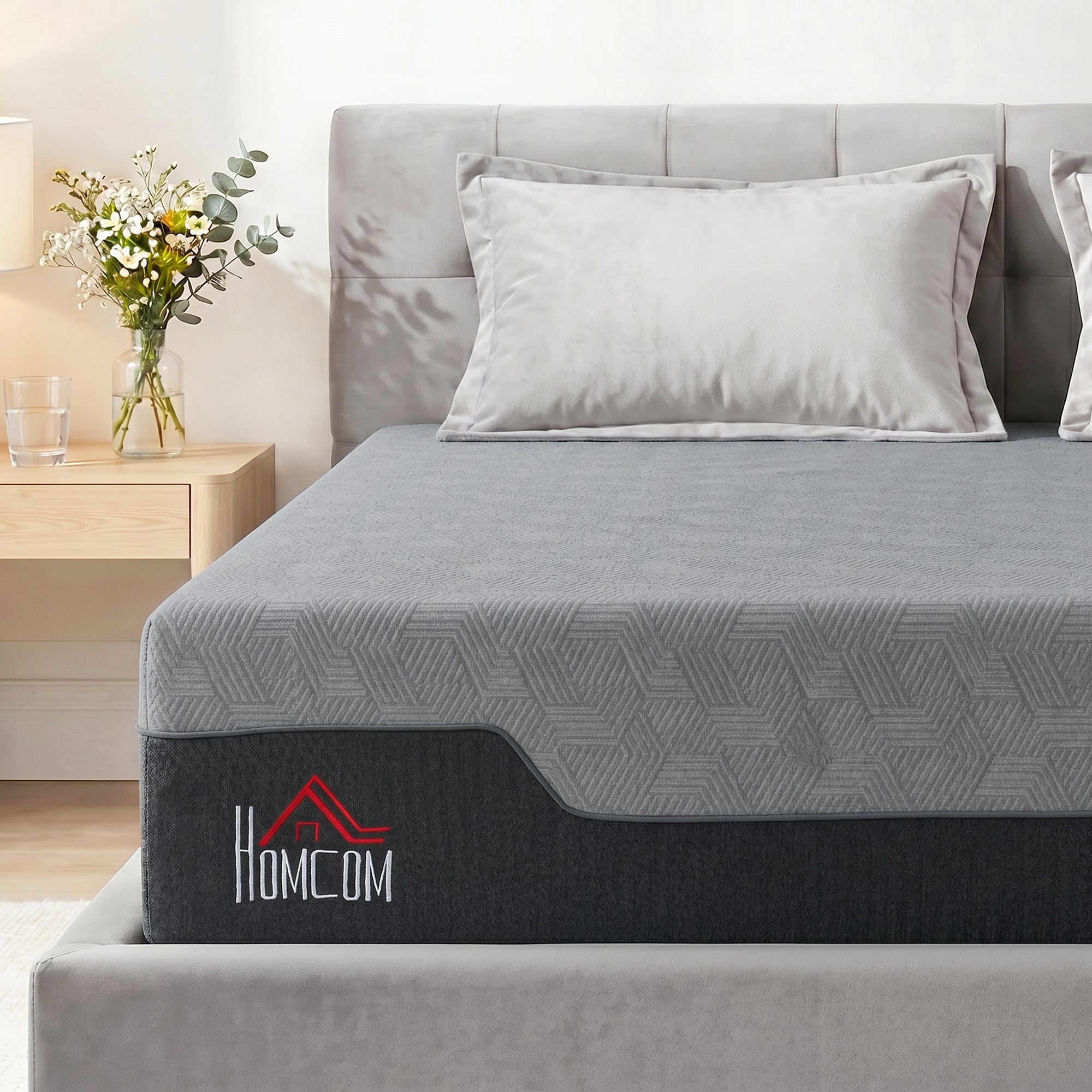 King Mattress, 14 Inch Gel Cooling Memory Foam Mattress for Cool Night Sleep, Graphene Bed in a Box for Pressure Relief, with Washable Cover, Made in USA, CertiPUR-US Certified, Medium Firm