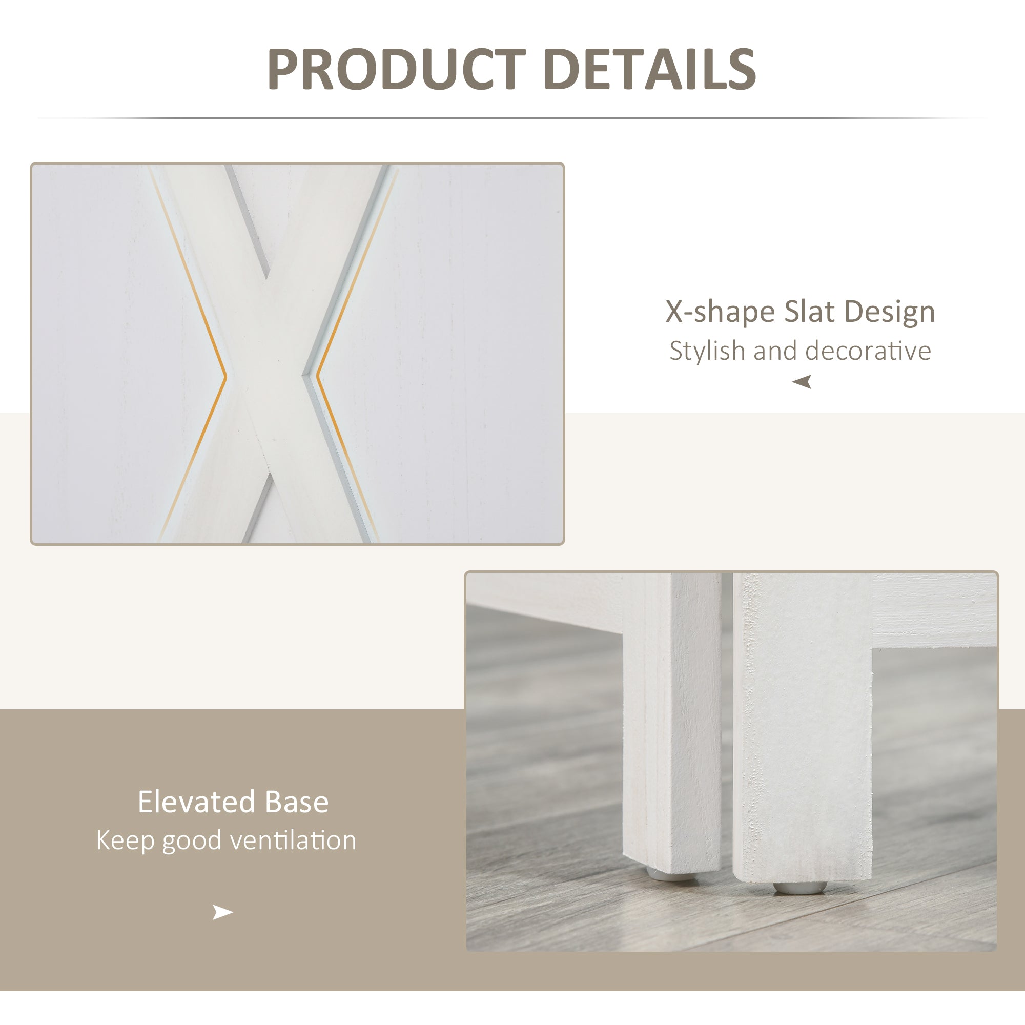 HOMCOM 3 Panel Room Divider, 5.6 Ft Folding Privacy Screen, Freestanding Wooden Wall Partition for Bedroom, Office, White