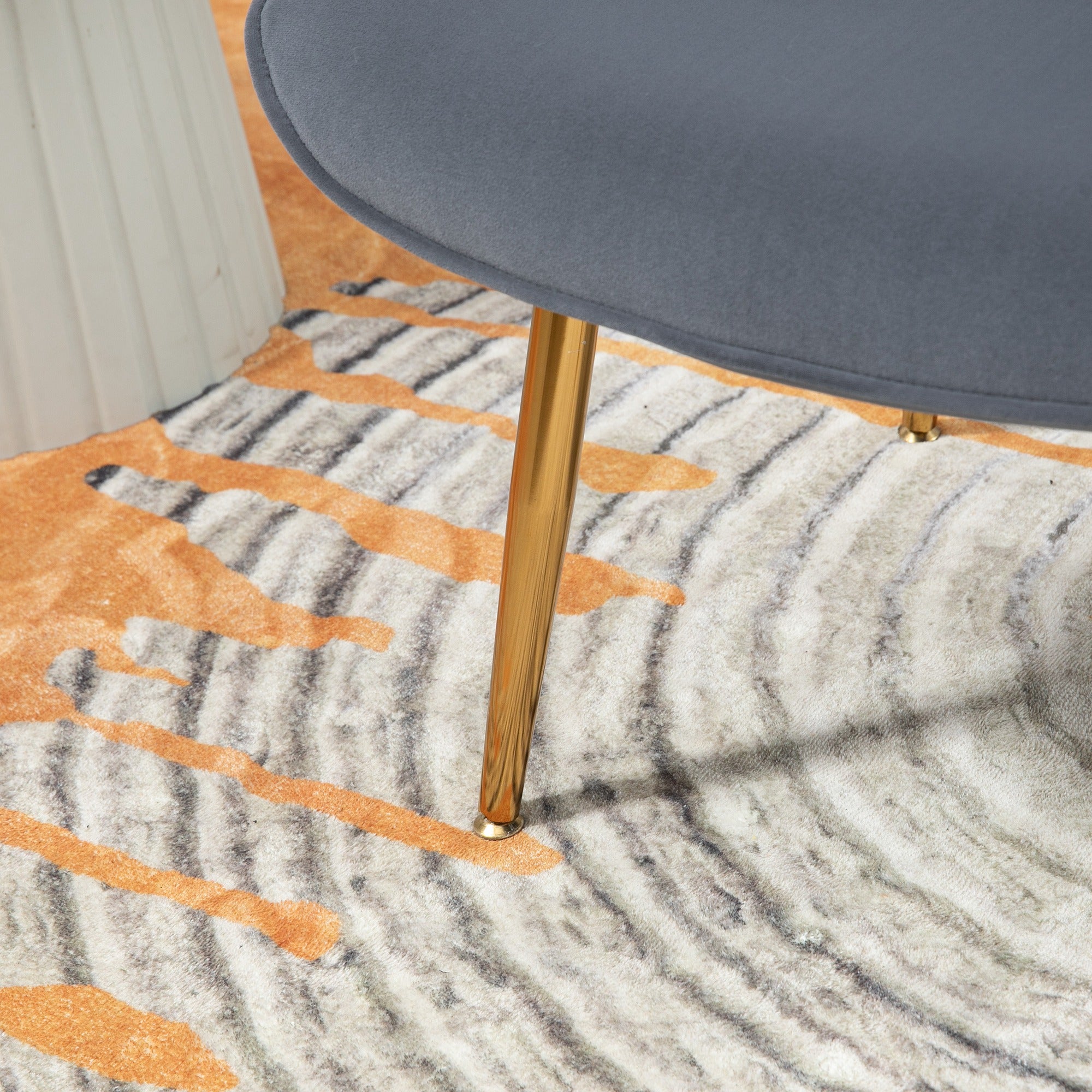 HOMCOM Modern Armchair with Footstool, Upholstered Accent Chair with Ottoman, Steel Legs, Velvet Wingback Chair for Living Room, Bedroom, Home Study, Dark Grey