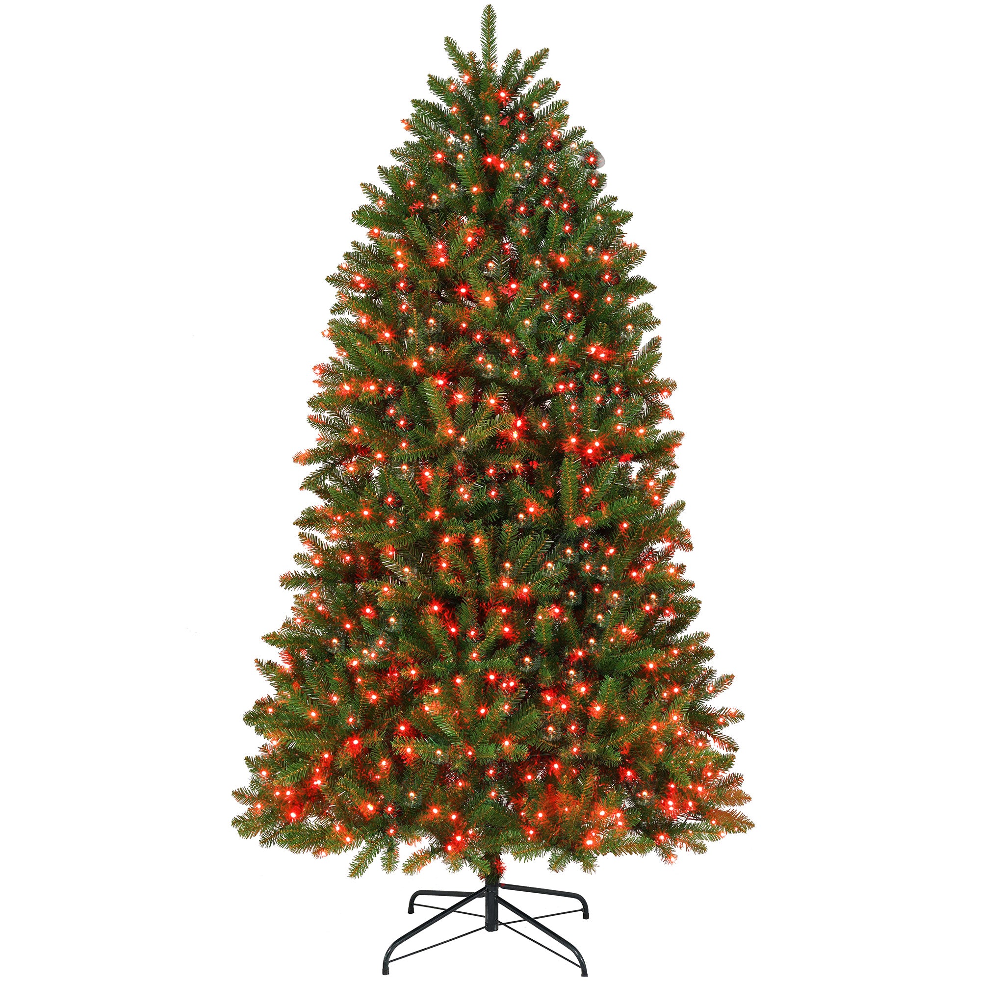 6ft Smart Prelit Christmas Tree with Full-Spectrum RGB Dimmable LEDs, App and Remote Control, Wide Full Hinged Xmas Tree, Easy Assembly, Artificial Holiday Decoration, Green