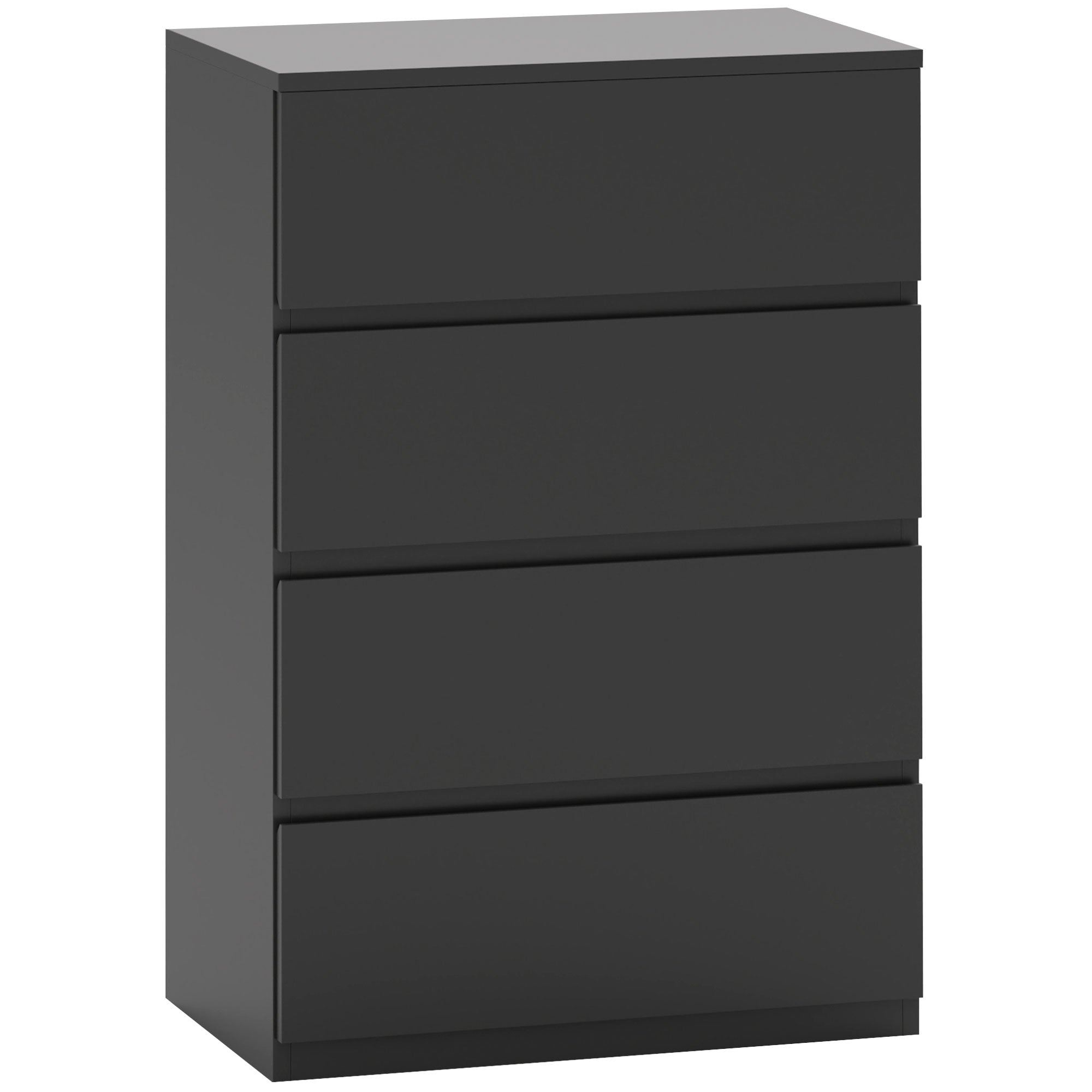 HOMCOM Chest of Drawer, 4 Drawers Storage Cabinet Freestanding Drawer Unit for Bedroom, Black
