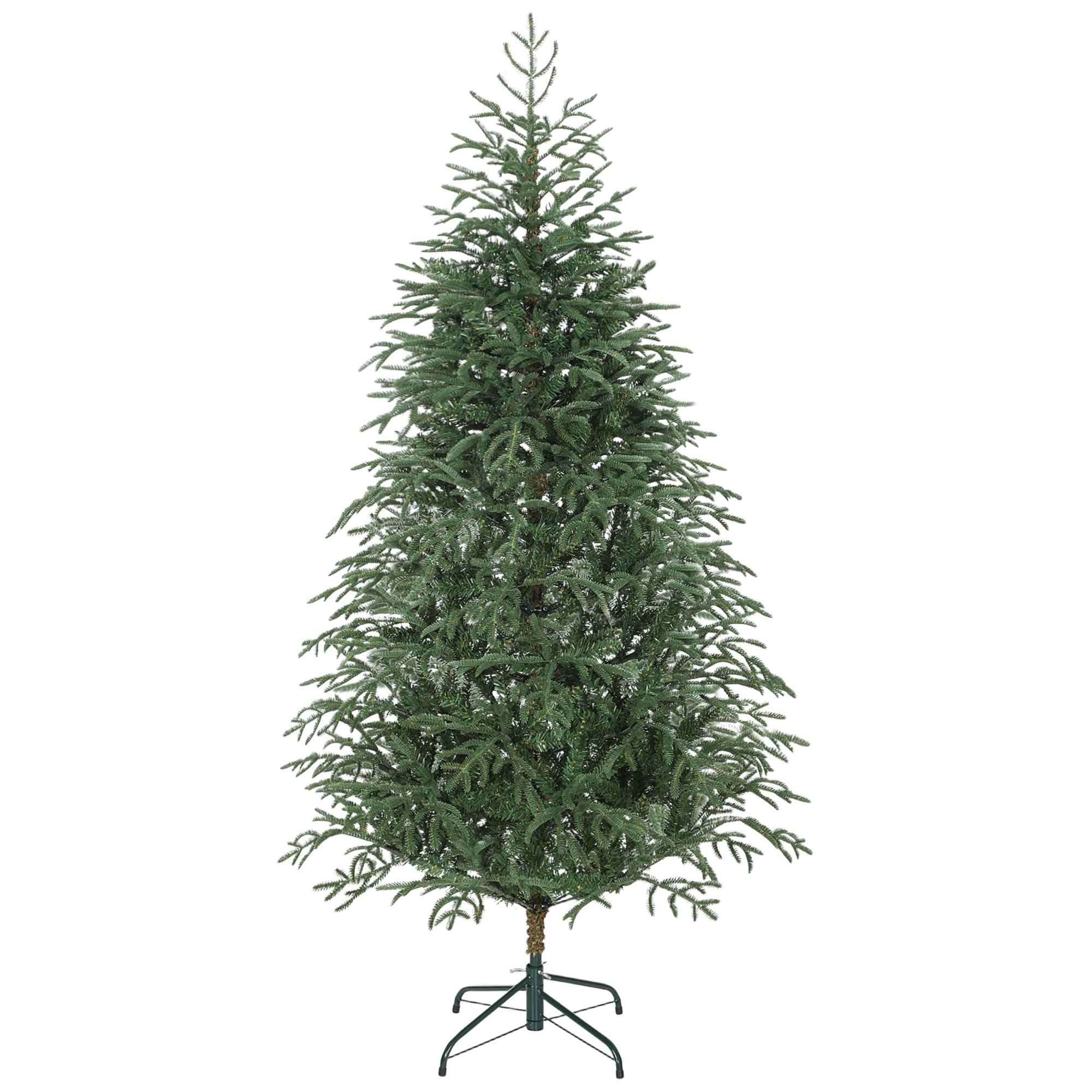 6 ft Artificial Christmas Tree with 1814 Realistic Dense Branches, Full Spruce, Hinged Xmas Tree with Metal Stand, Easy Assembly, Green
