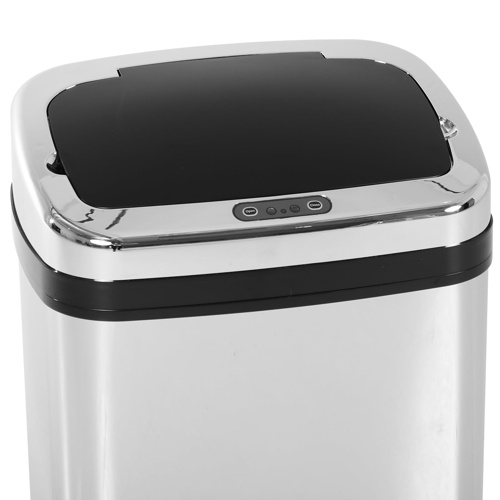 HOMCOM 30L Automatic Kitchen Bin with Lid, Stainless Steel Sensor Bin with Infrared Motion Sensor for Home Office, Bathroom, Living Room, Silver