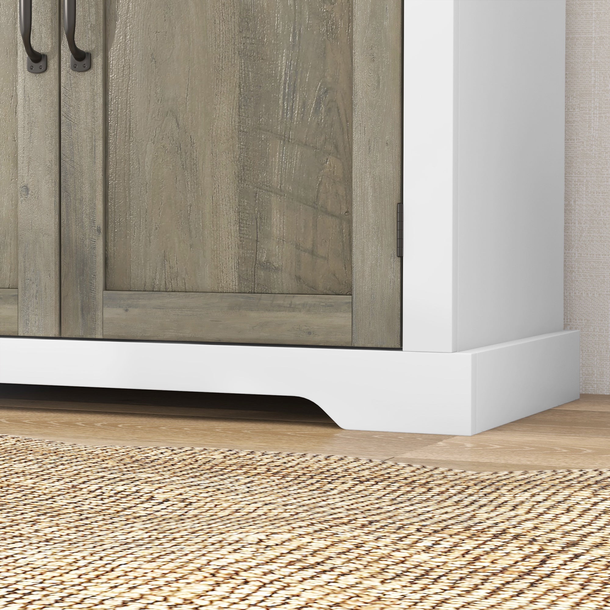 HOMCOM Storage Cabinet, Sideboard Buffet Cabinet with Drawer, Coffee Bar with Double Doors and Adjustable Shelf, White