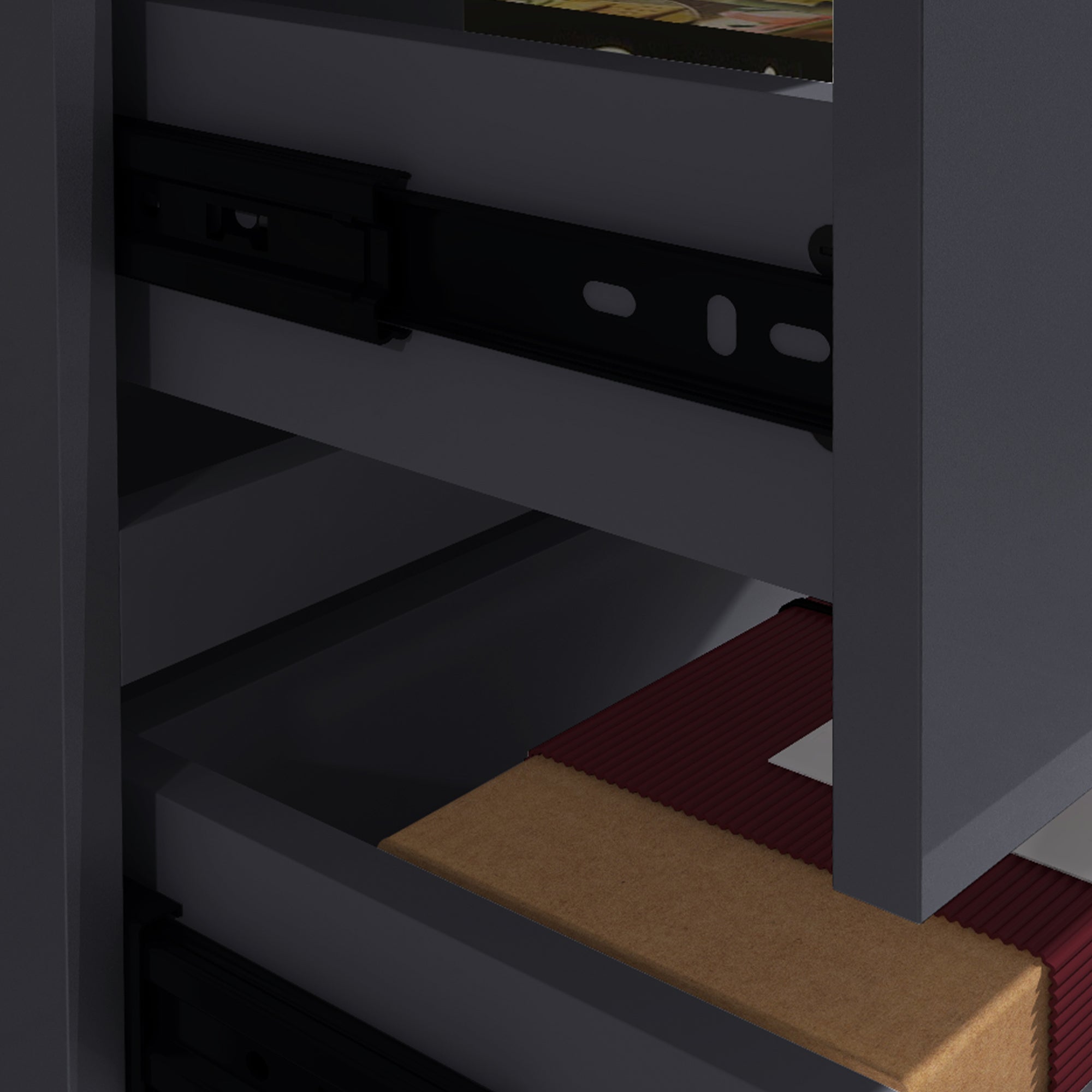 HOMCOM High Gloss Chest of Drawers, 4 Drawers Dresser, Modern Storage Drawer Unit with Soft Closing Mechanism for Bedroom, Grey