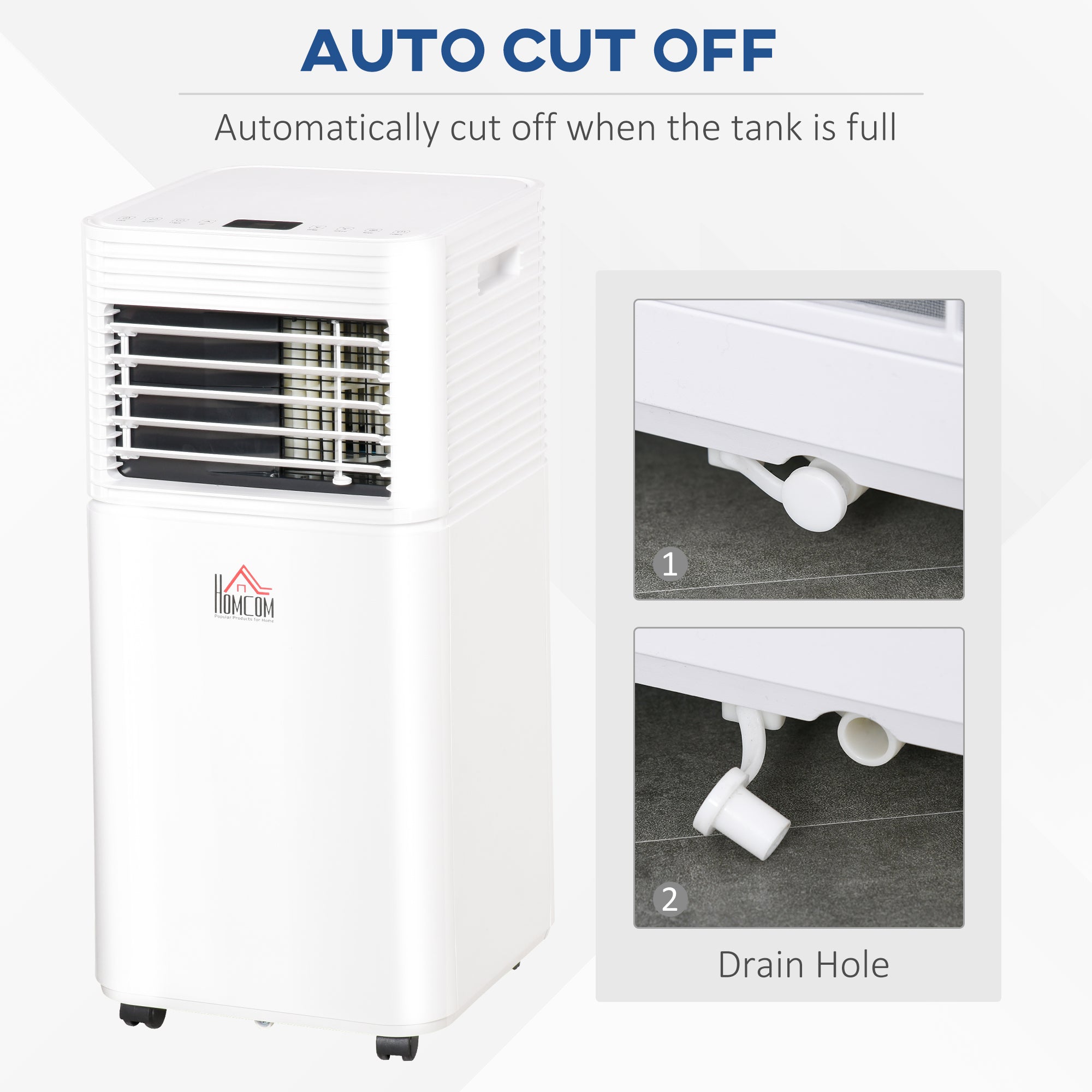 Portable Air Conditioner, 10,000 BTU Portable AC Unit with Dehumidifier & Fan, Sleep Modes, Remote Control, 24H Timer, Rooms up to 441 Sq. ft for Home, Office, White