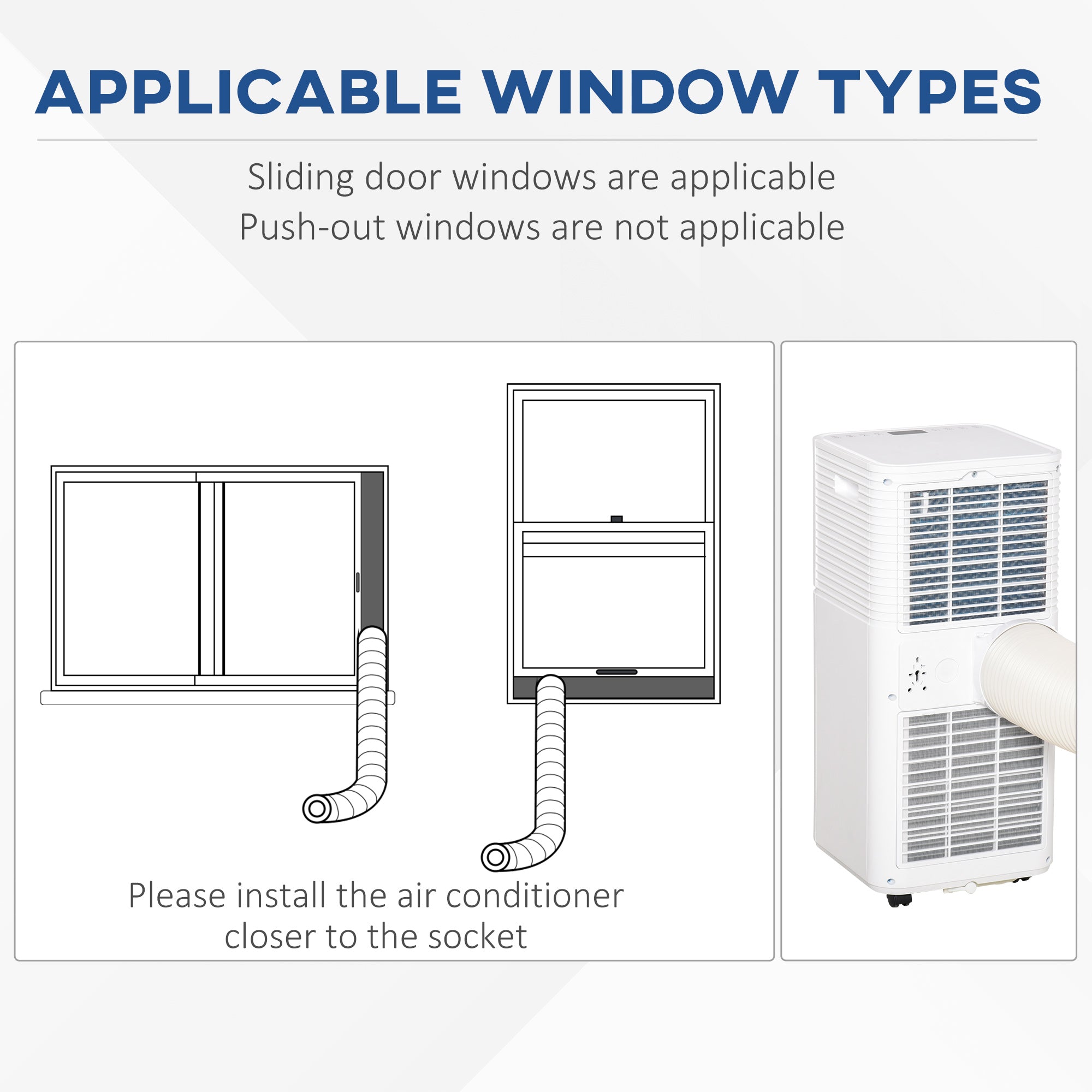 Portable Air Conditioner, 10,000 BTU Portable AC Unit with Dehumidifier & Fan, Sleep Modes, Remote Control, 24H Timer, Rooms up to 441 Sq. ft for Home, Office, White