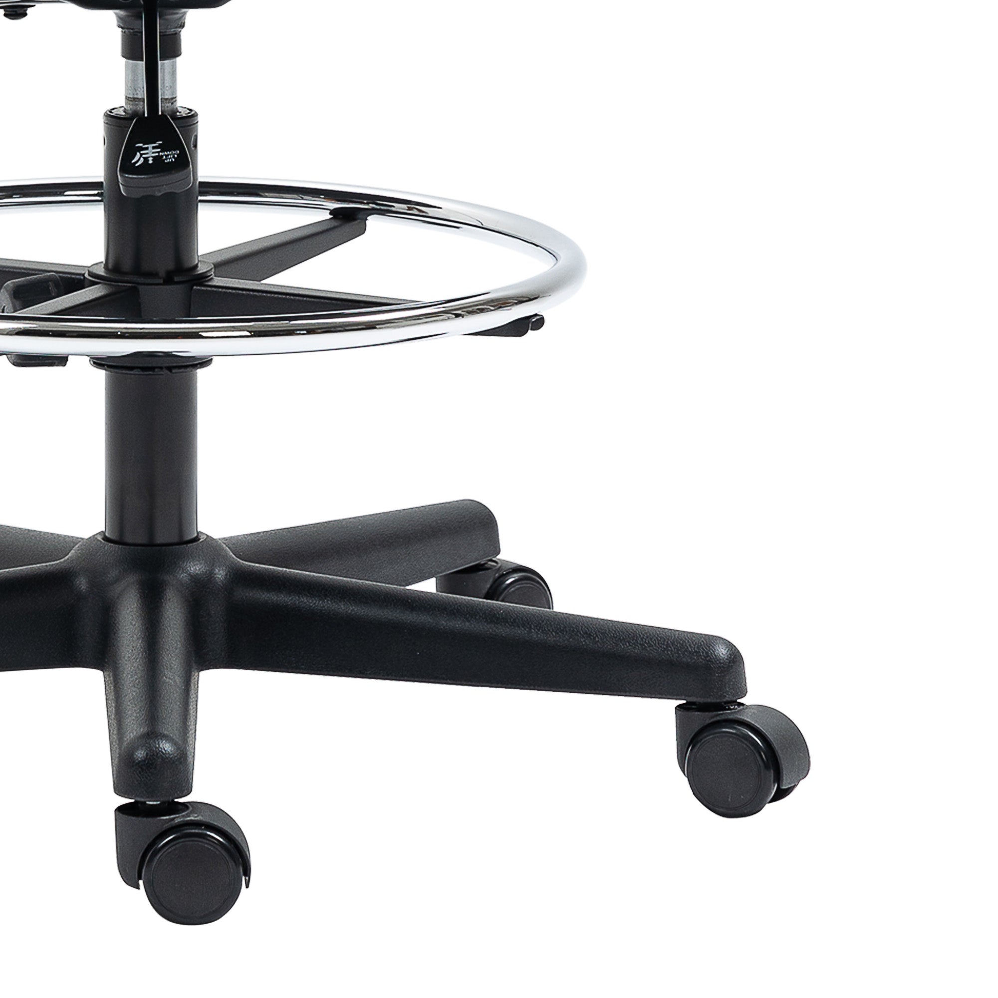 Vinsetto Drafting Chair, Standing Desk Chair, Painting Chair with Adjustable Height, Footrest Ring, Black