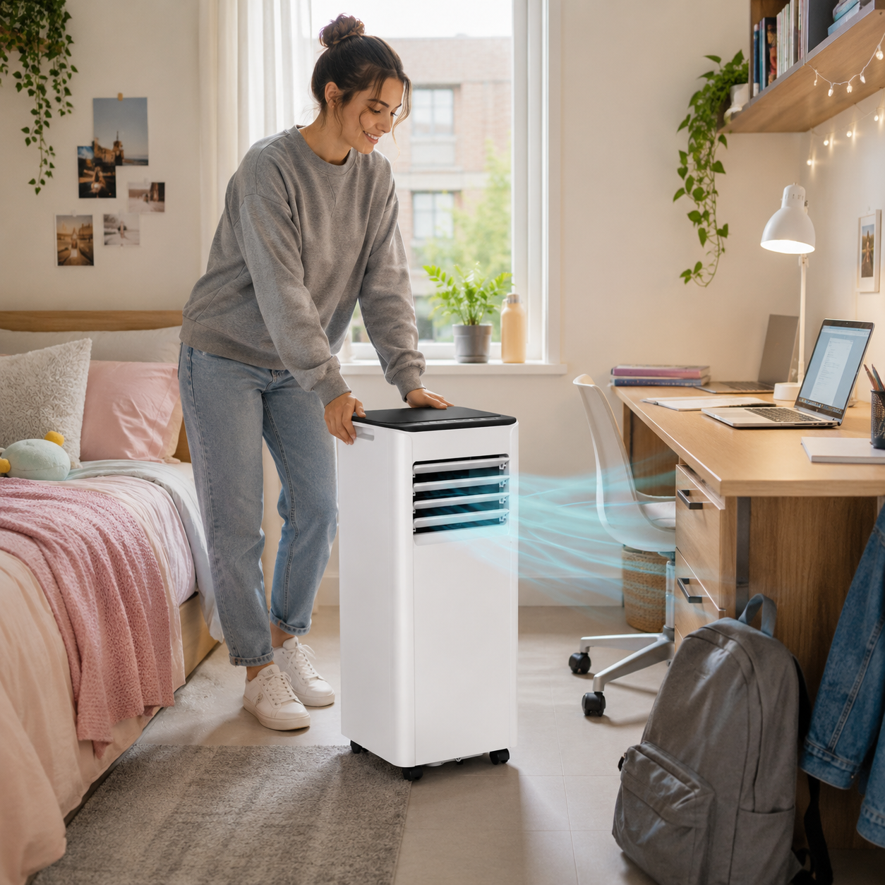 SmartCool 4-in-1 Portable AC with WiFi, 9000 BTU & Energy Saving for Room up to 28 m2