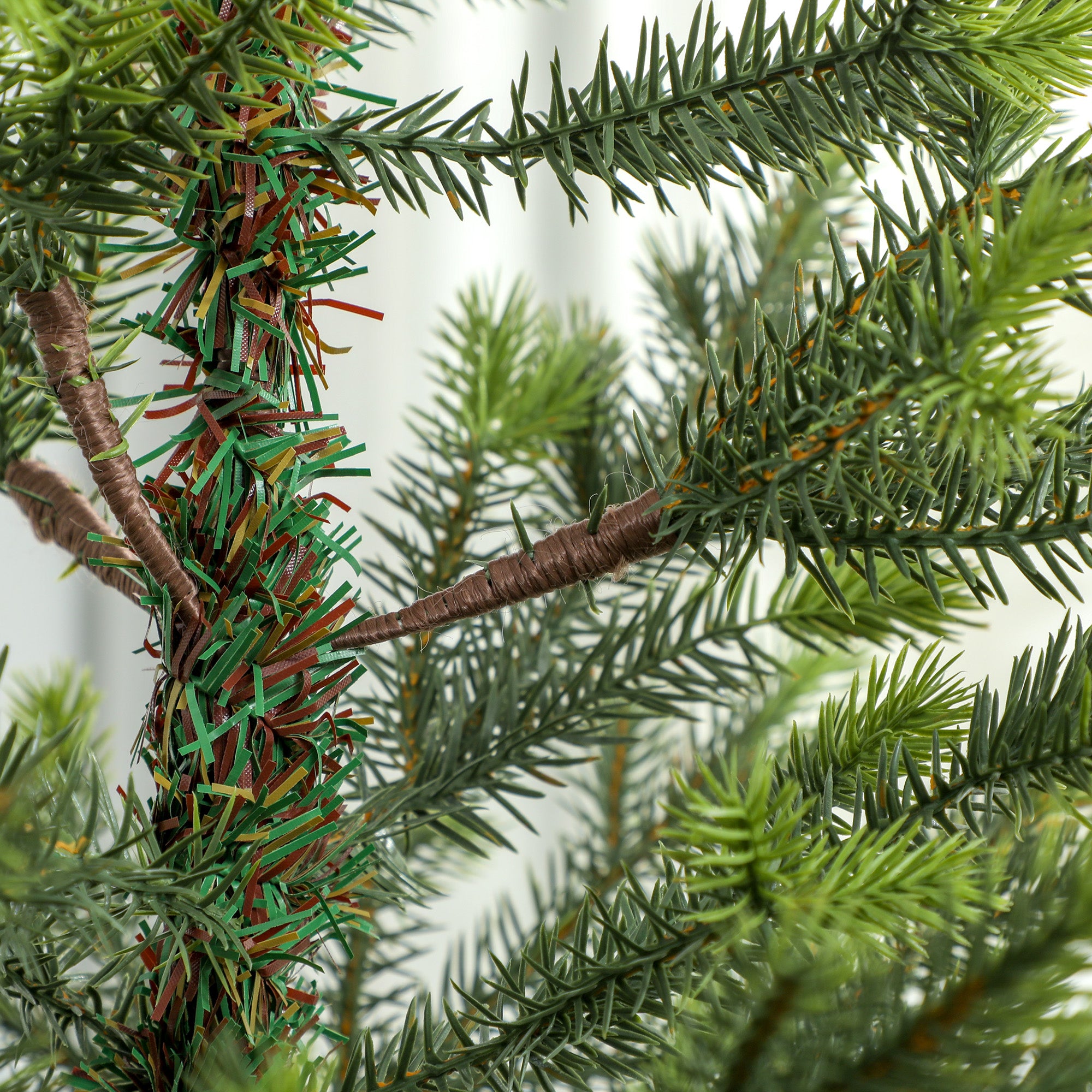 7.5ft Artificial Christmas Tree, Sparse Realistic Cedar Tree with 2901 Tips, Easy Assembly, Hinged Xmas Tree for Home Office Holiday, Green