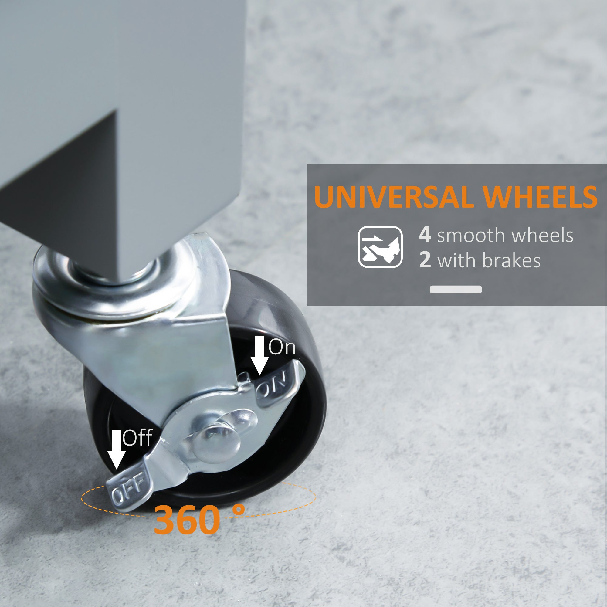 Kitchen Island Cart Rolling Kitchen Island 32.75" W x 17.75" D x 34.75" H Gray - HOMCOM