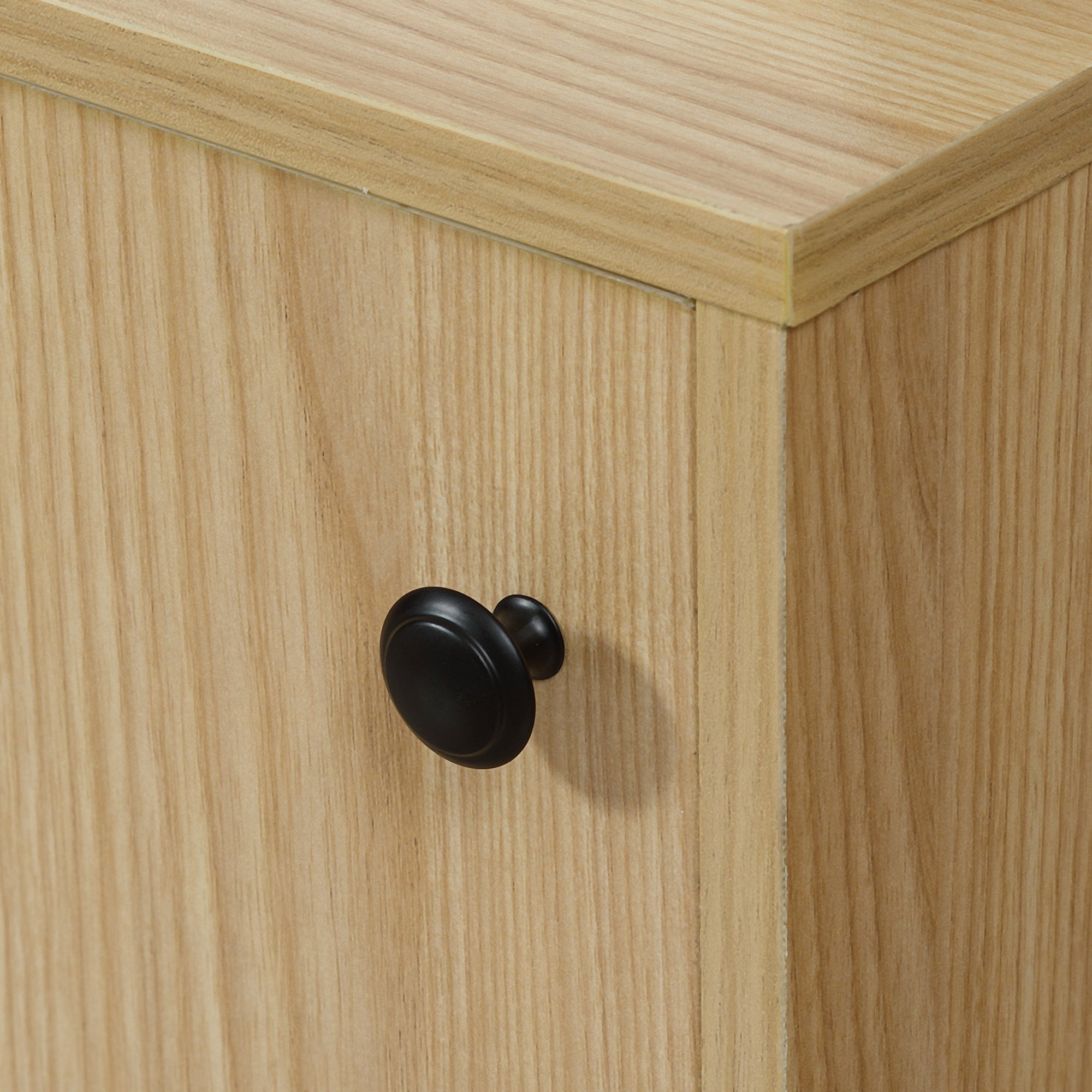 HOMCOM TV Stand Cabinet for TVs up to 50", TV Unit with 3 Compartments, Cable Management, TV Cabinet with Sliding Door for Living Room, Bedroom, Natural Wood Finish