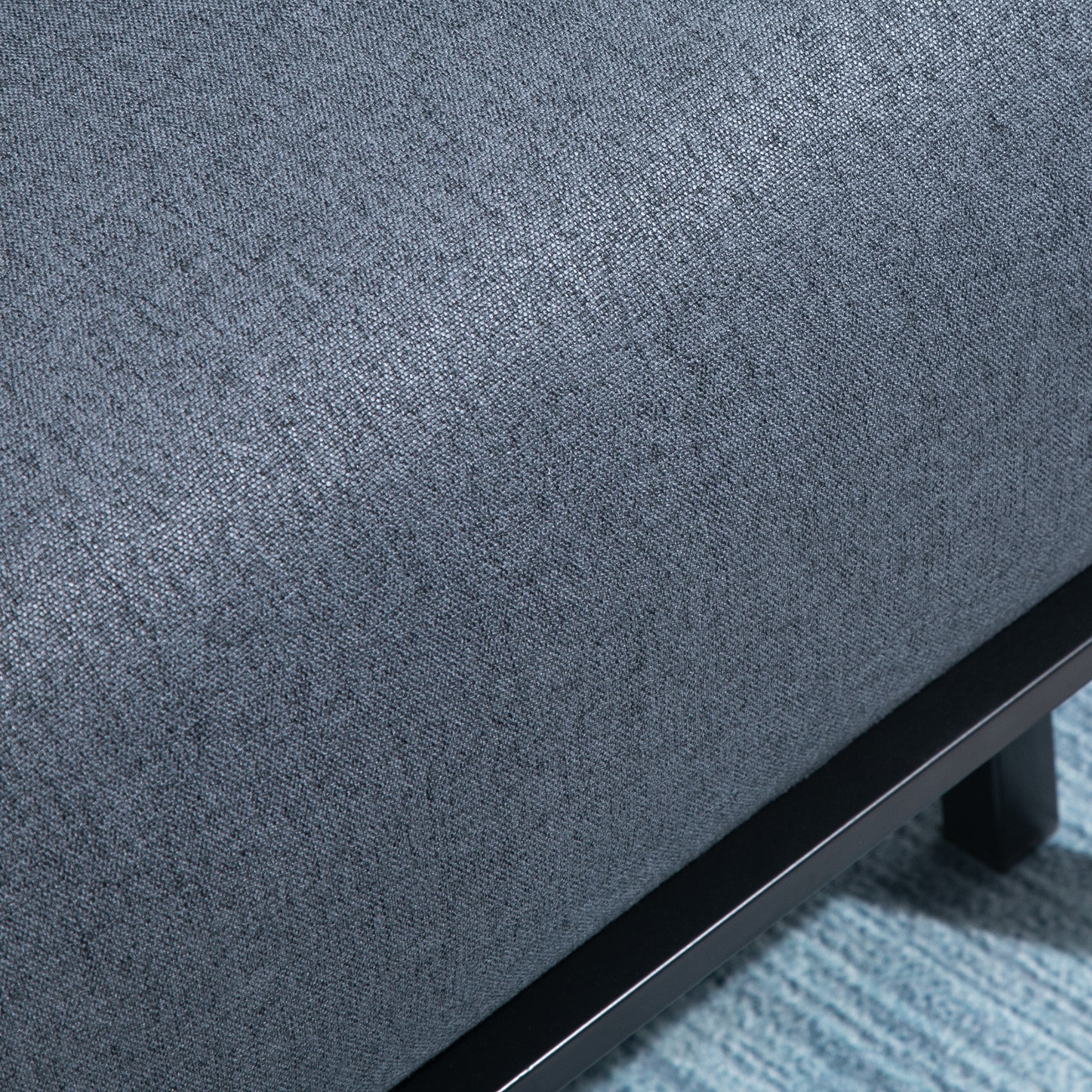 HOMCOM Linen Single Chair Bed, 3-in-1 Convertible Sleeper Chair with Adjustable Backrest, Pillow, for Living Room, Bedroom, Black