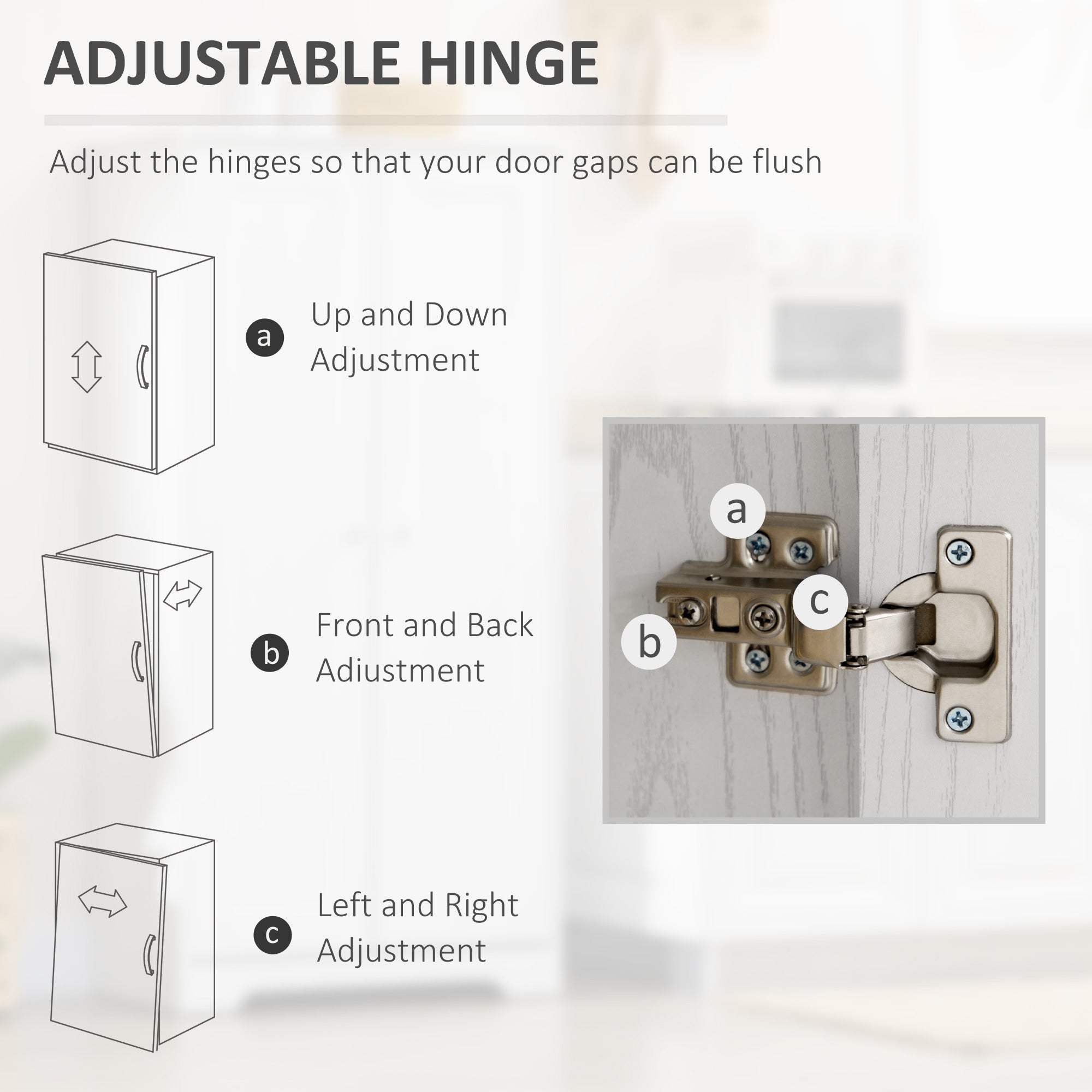Kitchen Pantry Storage Cabinet, Freestanding Cupboard w/ 2 Doors Adjustable Shelves