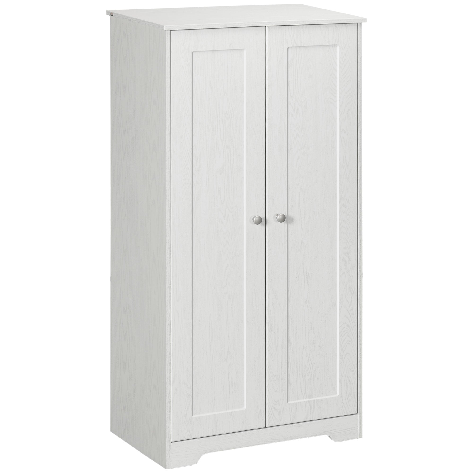 Kitchen Pantry Storage Cabinet, Freestanding Cupboard w/ 2 Doors Adjustable Shelves