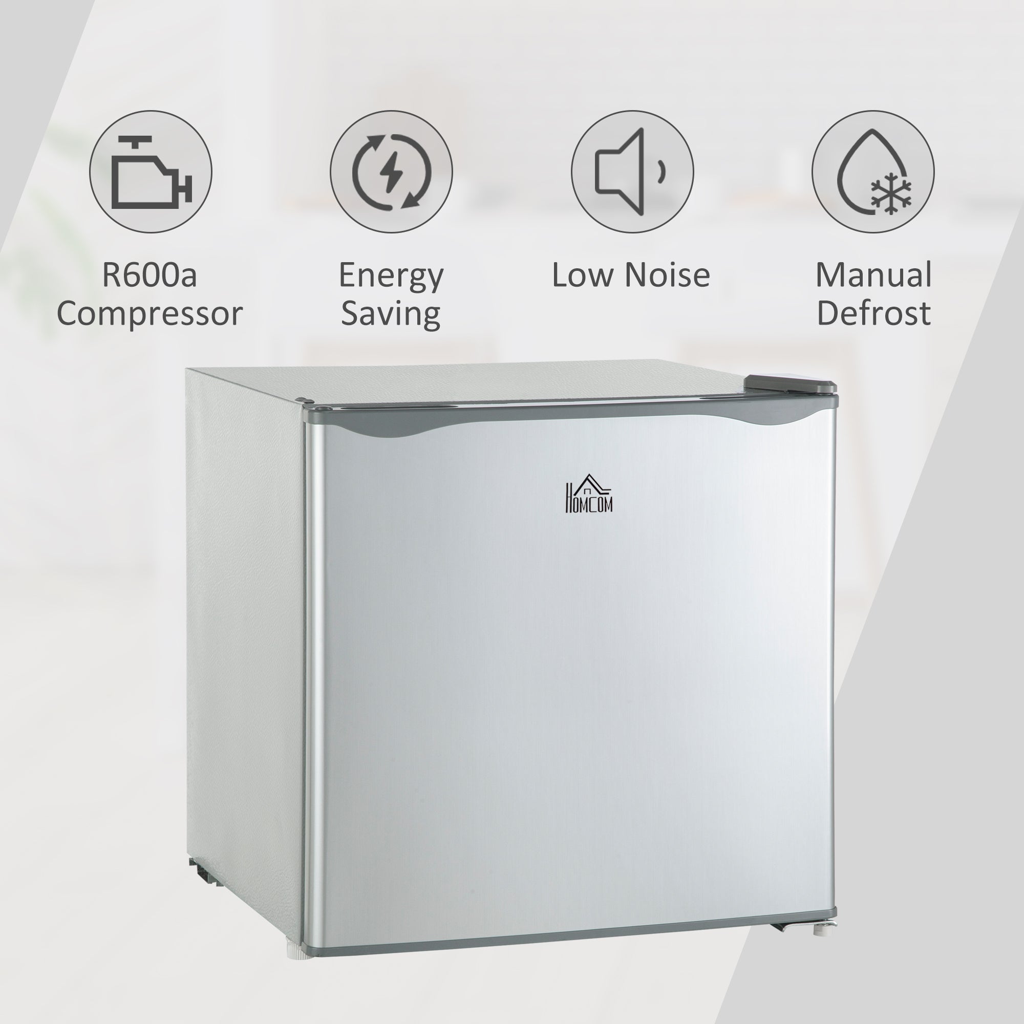 1.1 Cu Ft Countertop Mini Freezer, Compact Upright with Removable Shelves, Gray - HOMCOM