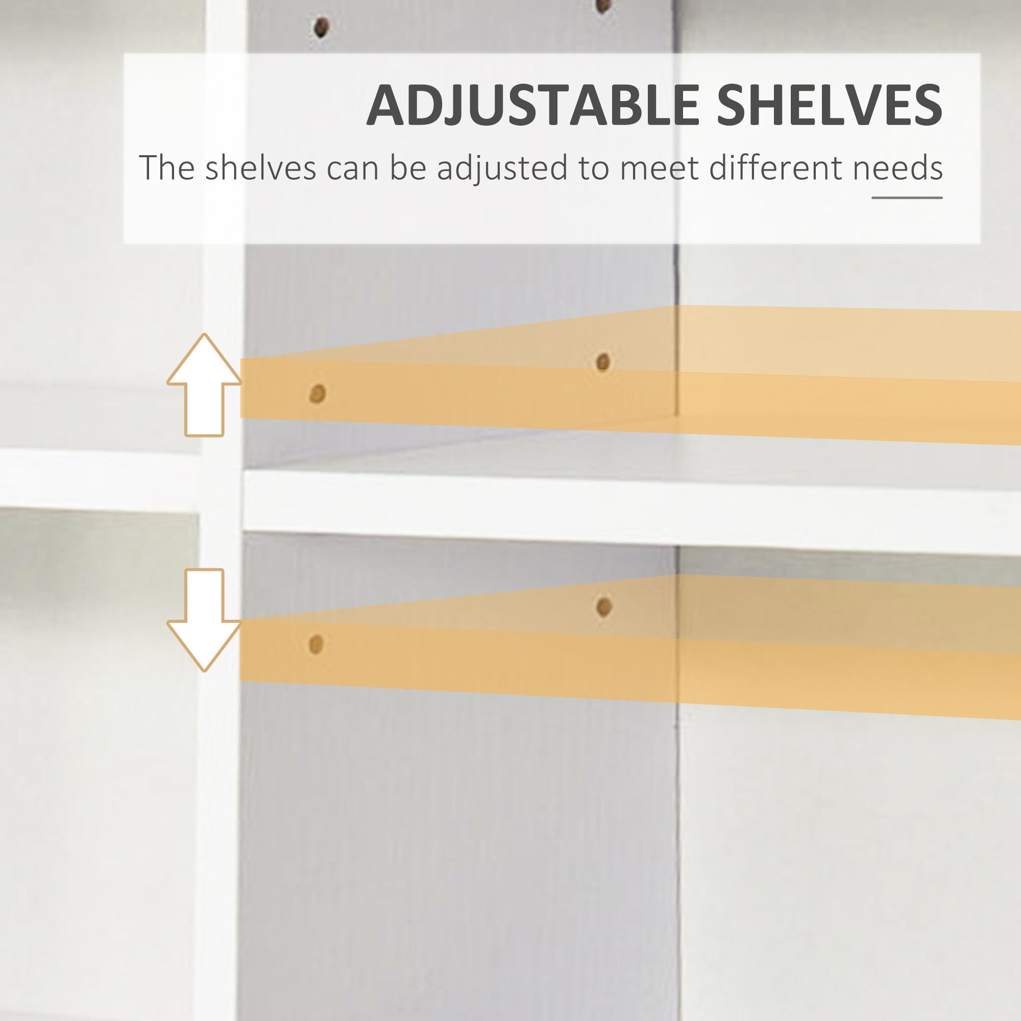 1116 CD/ 528 DVD Storage Unit, Media Storage Shelf, Wooden Display Unit with Adjustable Shelves, 102 x 195 cm, White