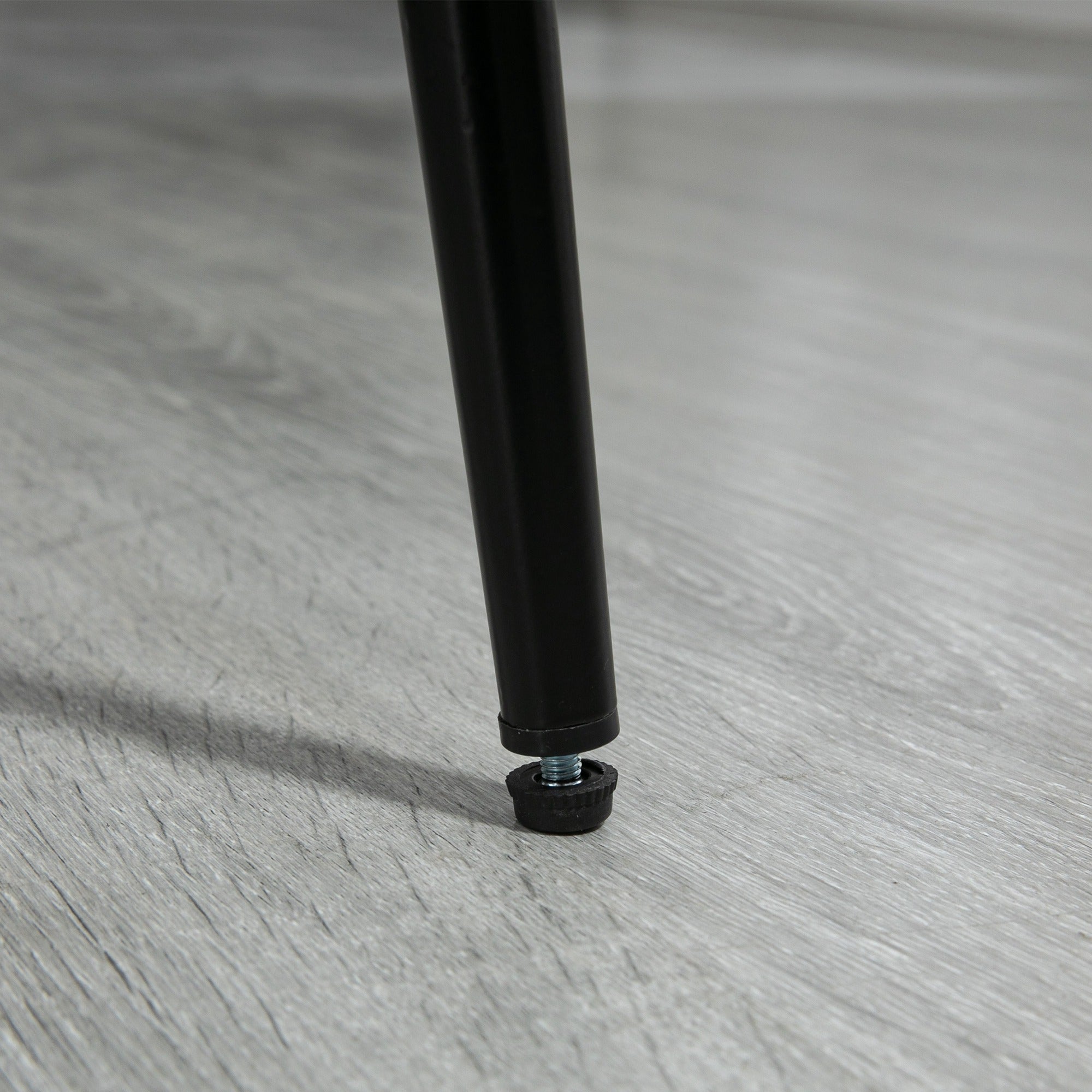 HOMCOM Breakfast Bar Stools Set of 2, Microfibre Upholstered Barstools, Industrial Bar Chairs with Curved Seat and Steel Frame for Dining Room, Kitchen, Grey