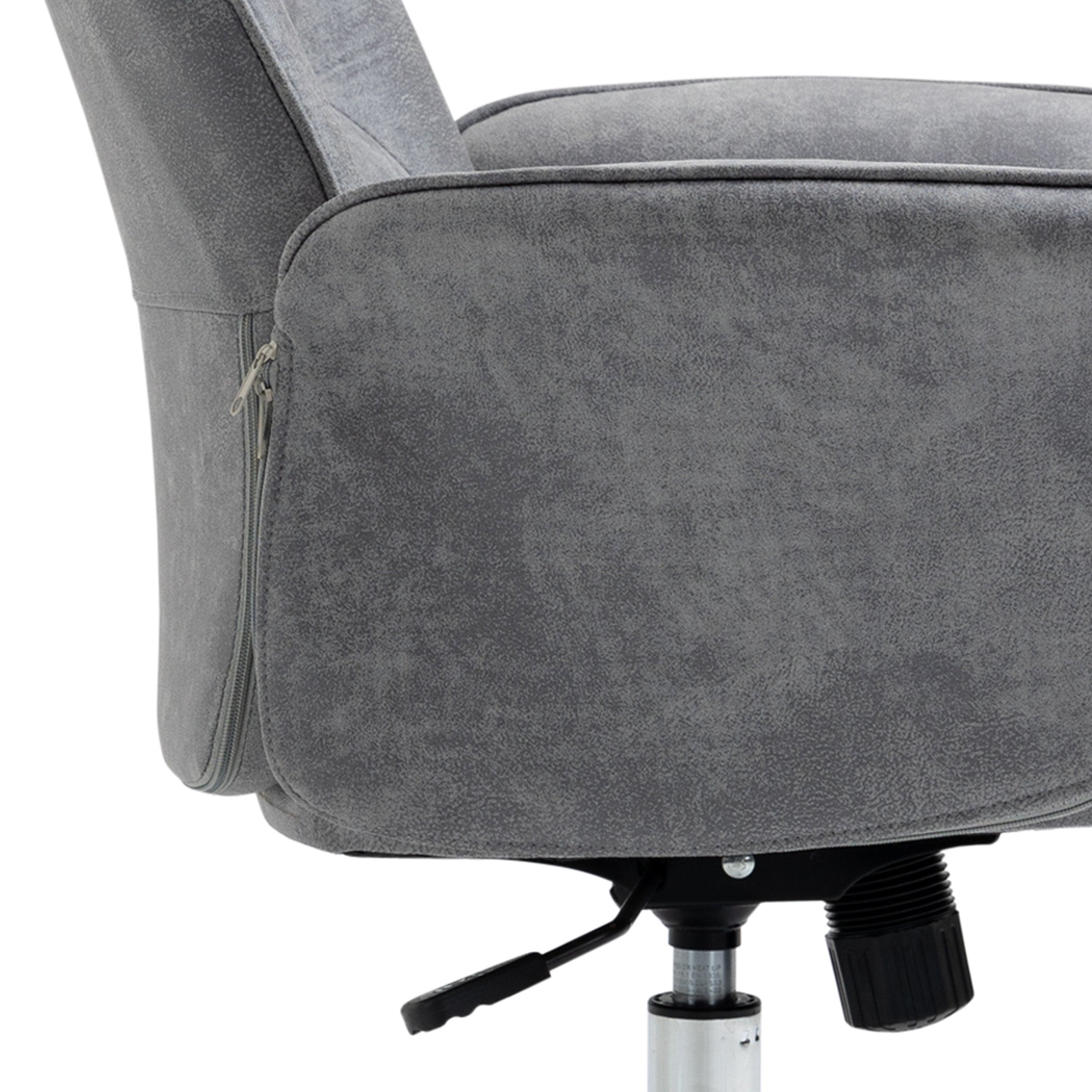 Vinsetto Swivel Computer Office Chair Mid Back Desk Chair for Home Study Bedroom, Light Grey