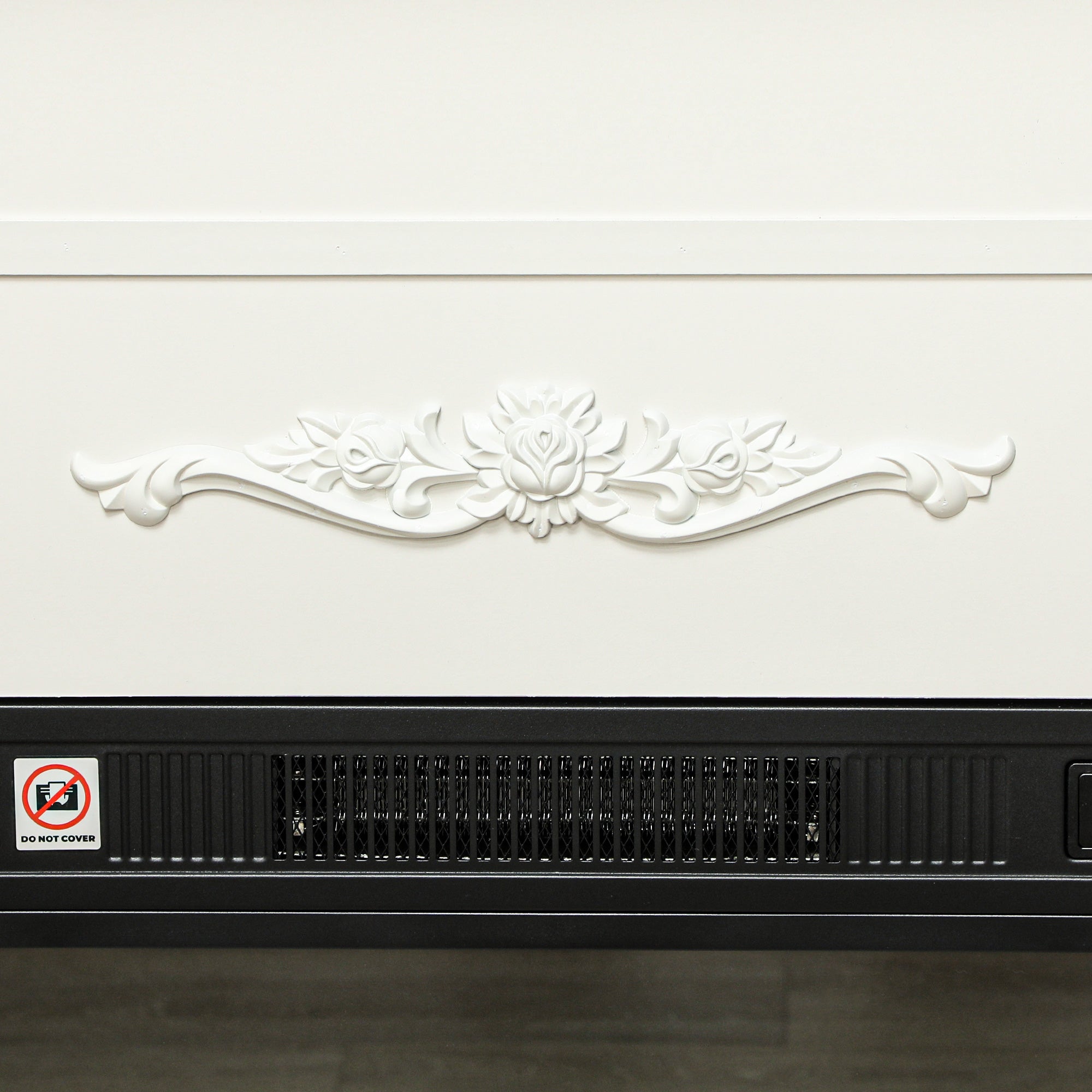 HOMCOM 46" Electric Fireplace with Mantel and Shelf, 1400W Freestanding Fireplace Heater with Realistic Log and Flame Effect, Remote Control, 6H Timer, for Living Room, White