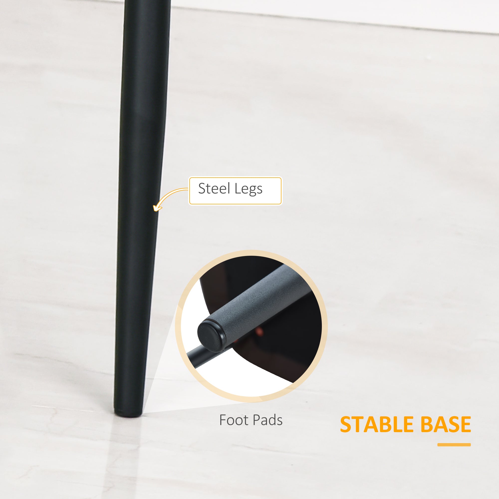 HOMCOM Dining Chairs Set of 2, Modern PU Leather Upholstered Kitchen Chairs with Diamond Tufted Backs and Steel Legs for Living Room, Dining Room, Bedroom, Black