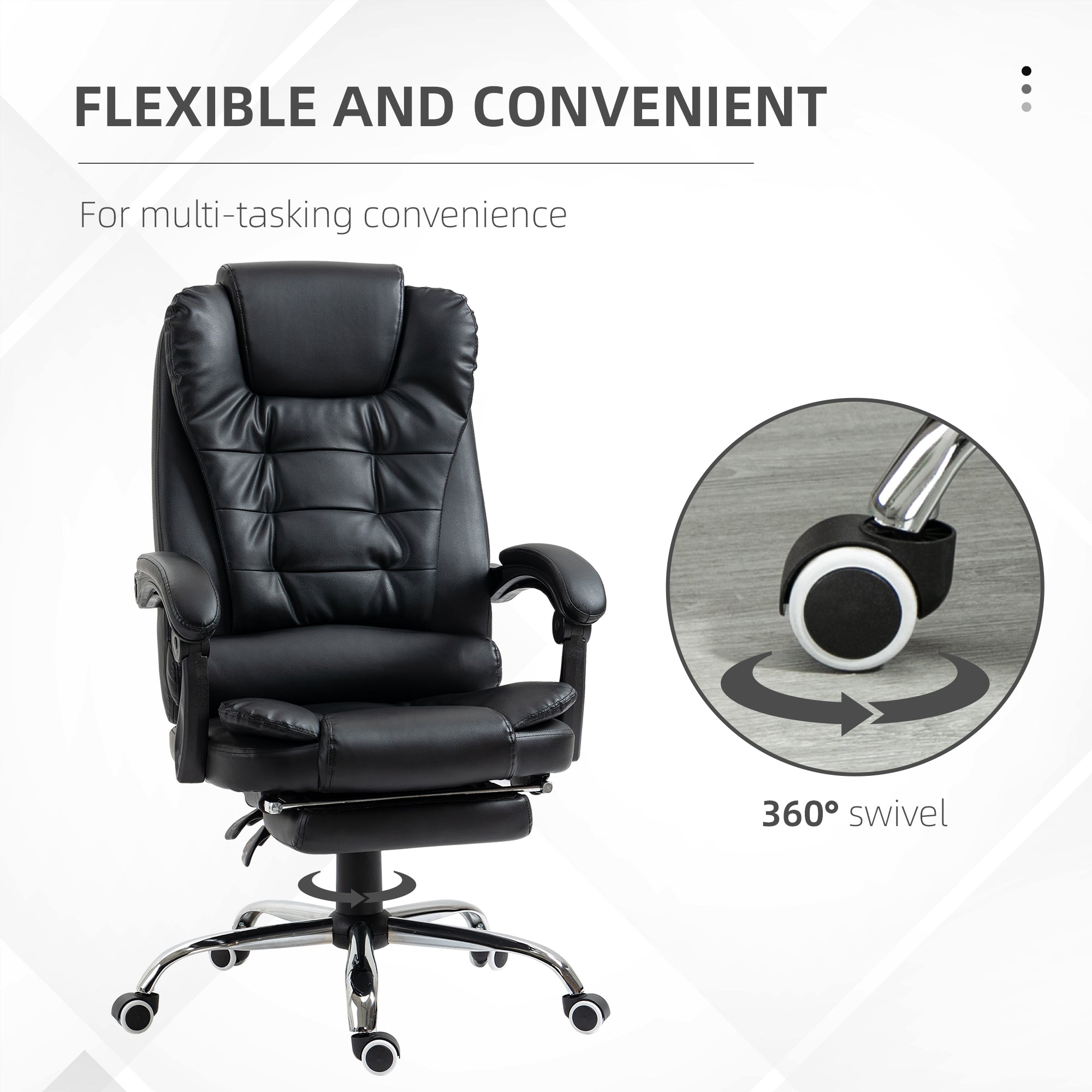 High Back Computer Office Chair with Footrest
