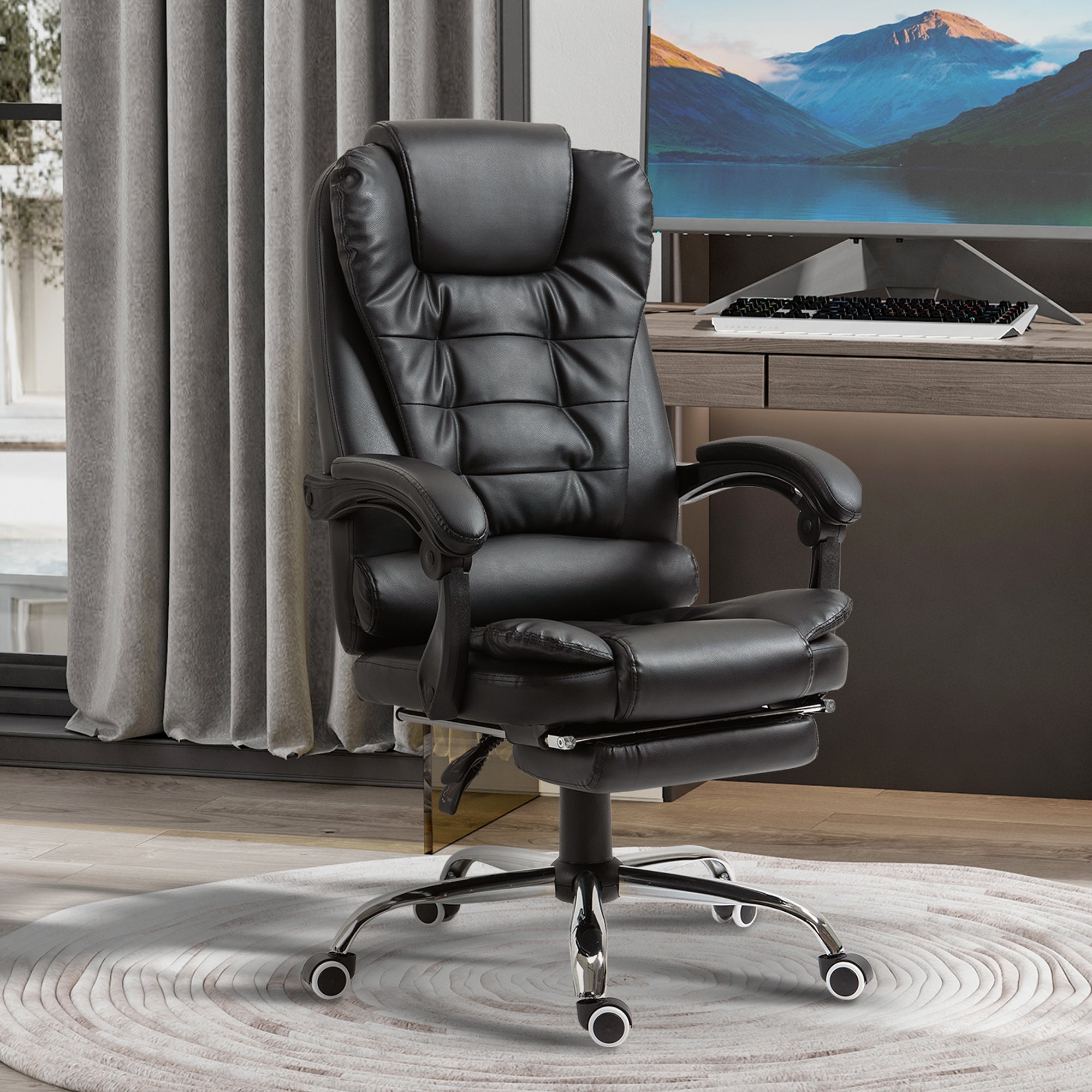 High Back Computer Office Chair with Footrest