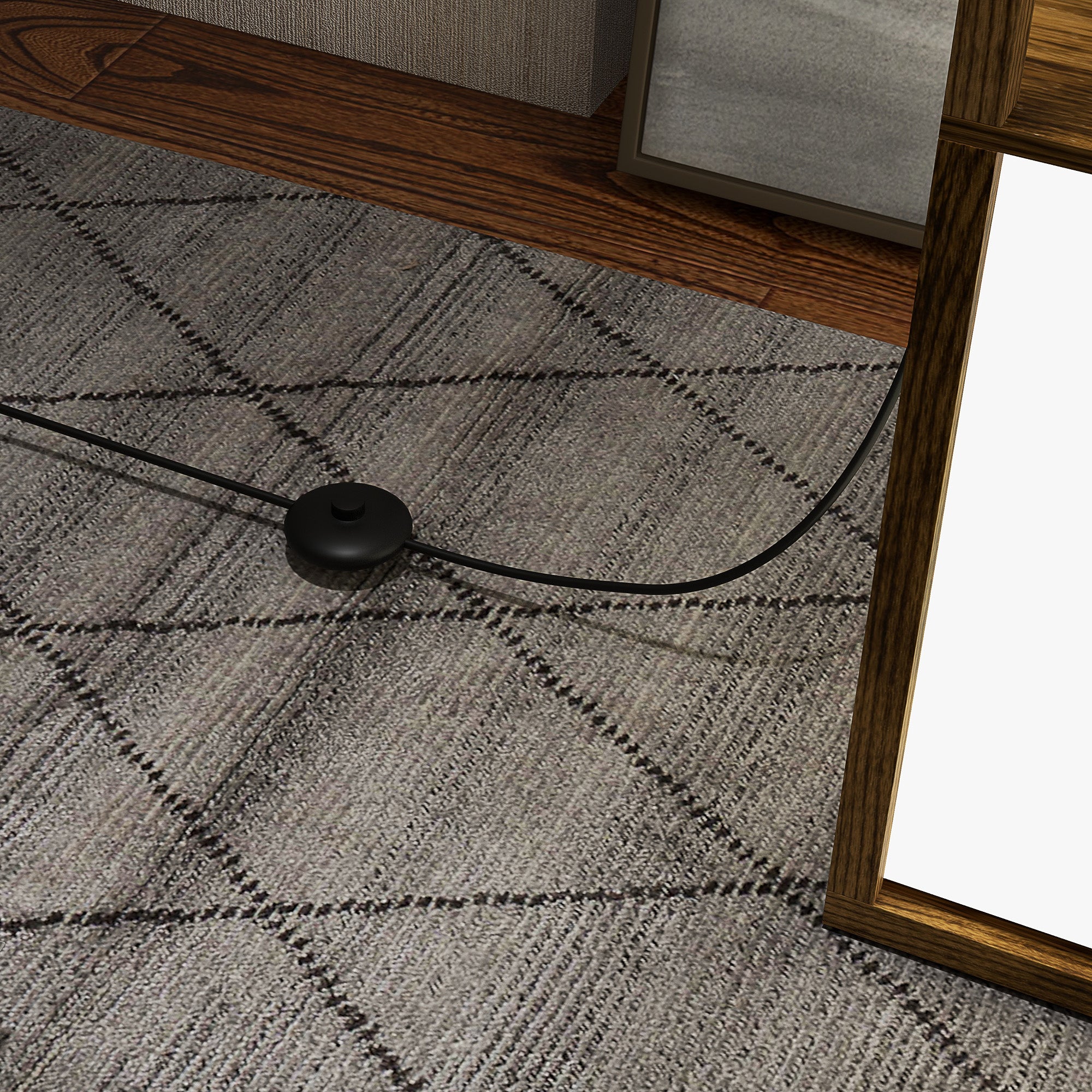 HOMCOM Floor Lamp with Shelves and Dual Light, Modern Corner Standing Lamp for Living Room, Bedroom, Bulb not Included, Rustic Brown