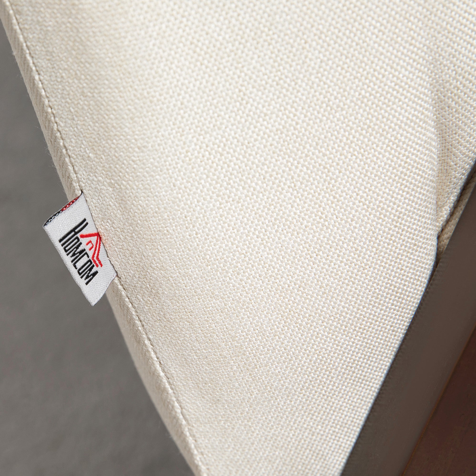 HOMCOM 48" Loveseat Sofa for Bedroom, Modern Love Seats Furniture, Upholstered 2 Seater Couch with Rubber Wood Legs, Cream White