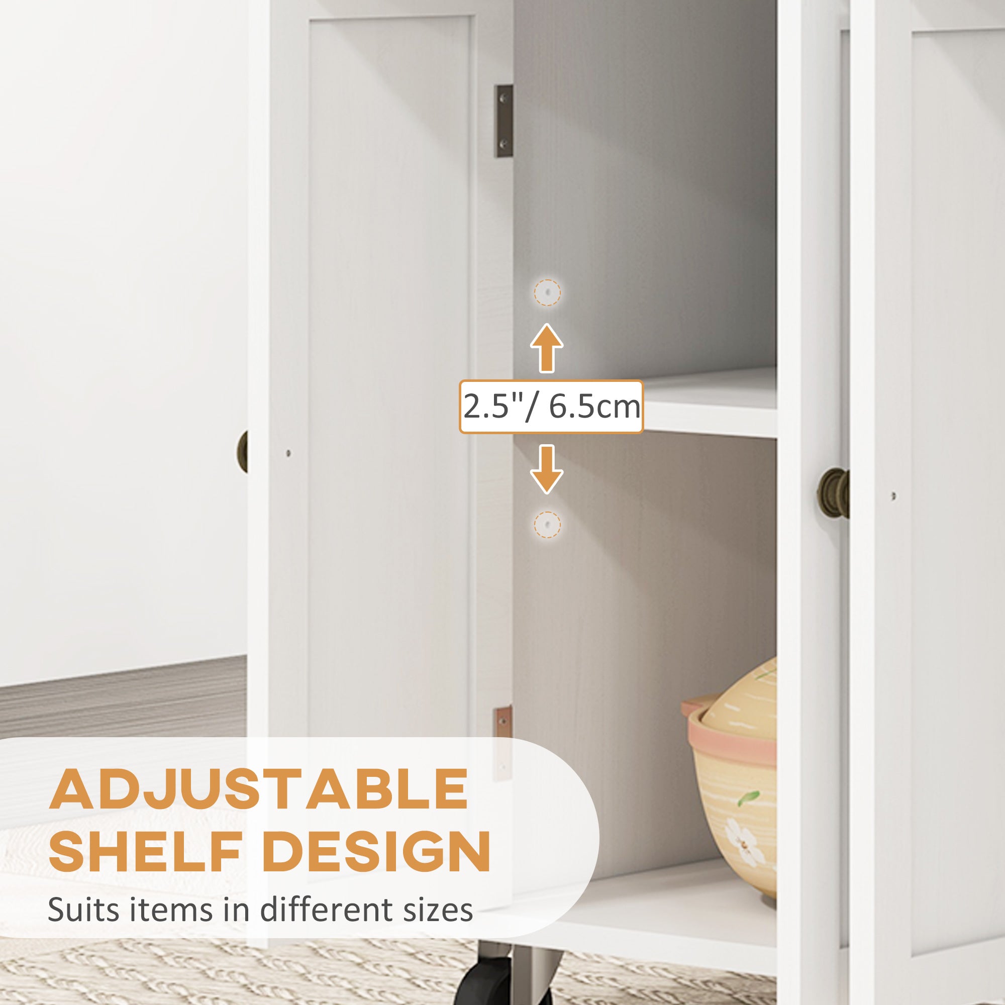 Modern Rolling Kitchen Island Cart with Spice Rack Distressed White