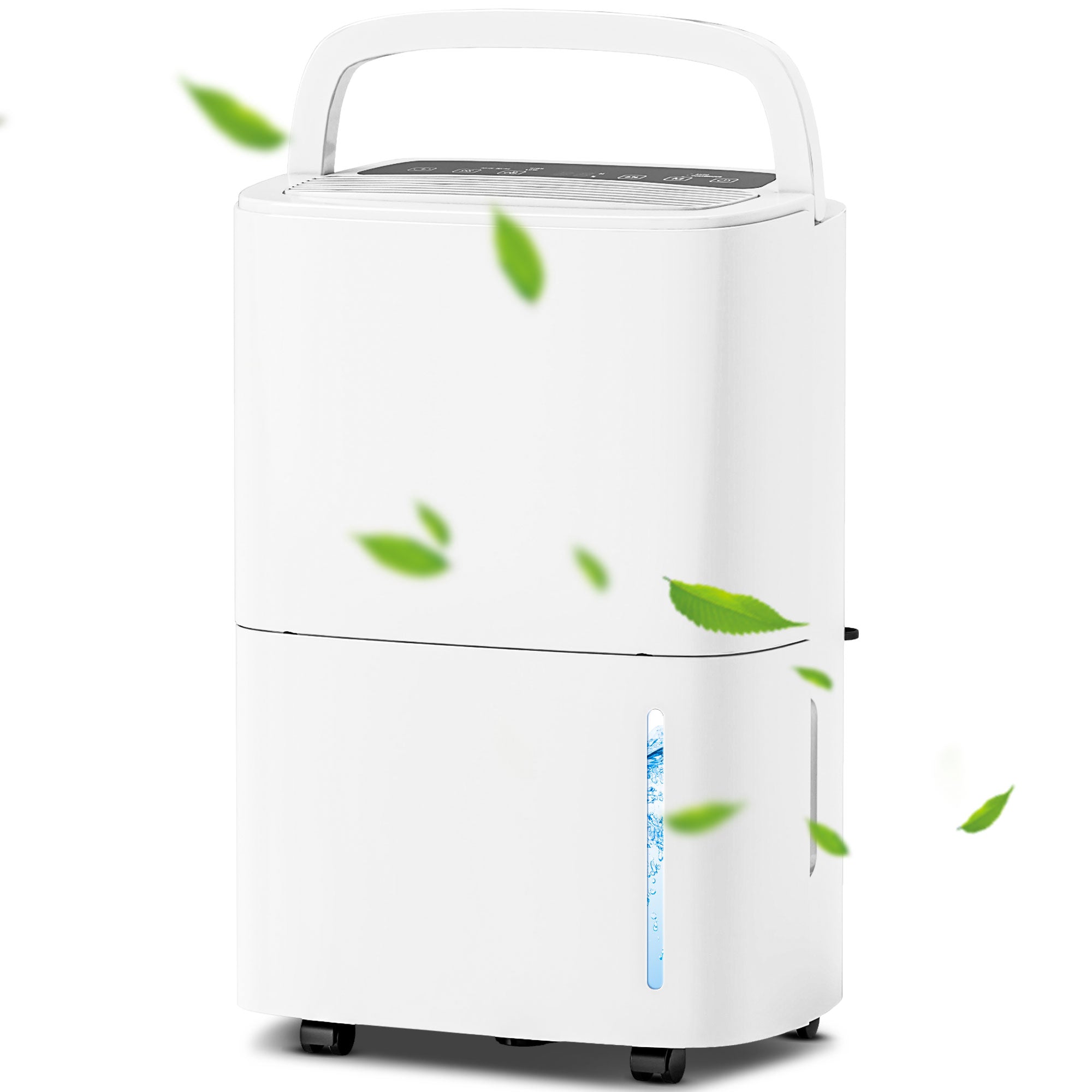 HOMCOM 20L/Day Dehumidifier with Continuous Drainage, 5L Water Tank, 24H Timer, Digital Humidity Display, Humidity Light, Dehumidifier for Home Damp, Bedroom, Condensation, Mould, Laundry Drying