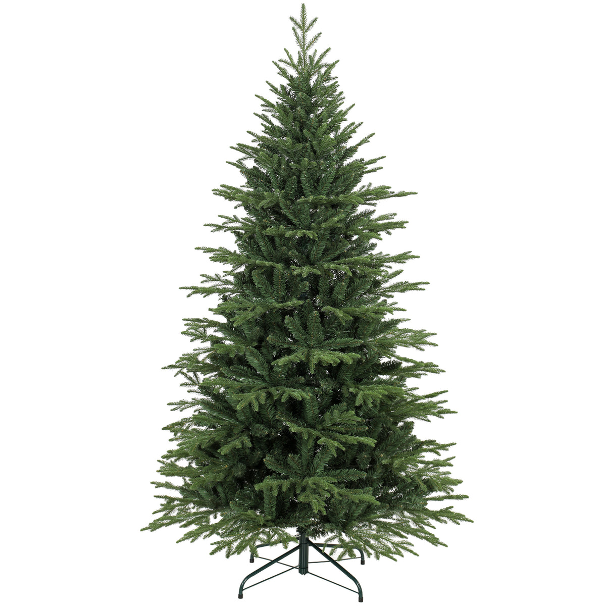 6ft Artificial Christmas Tree, Full Hinged Xmas Tree with 2081 PE & PVC Tips, Foldable Metal Base for Home Office Holiday Decoration, Green