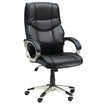 HOMCOM High Back Computer Office Chair Faux Leather Swivel Desk Chair with Adjustable Height Rocking Function Black