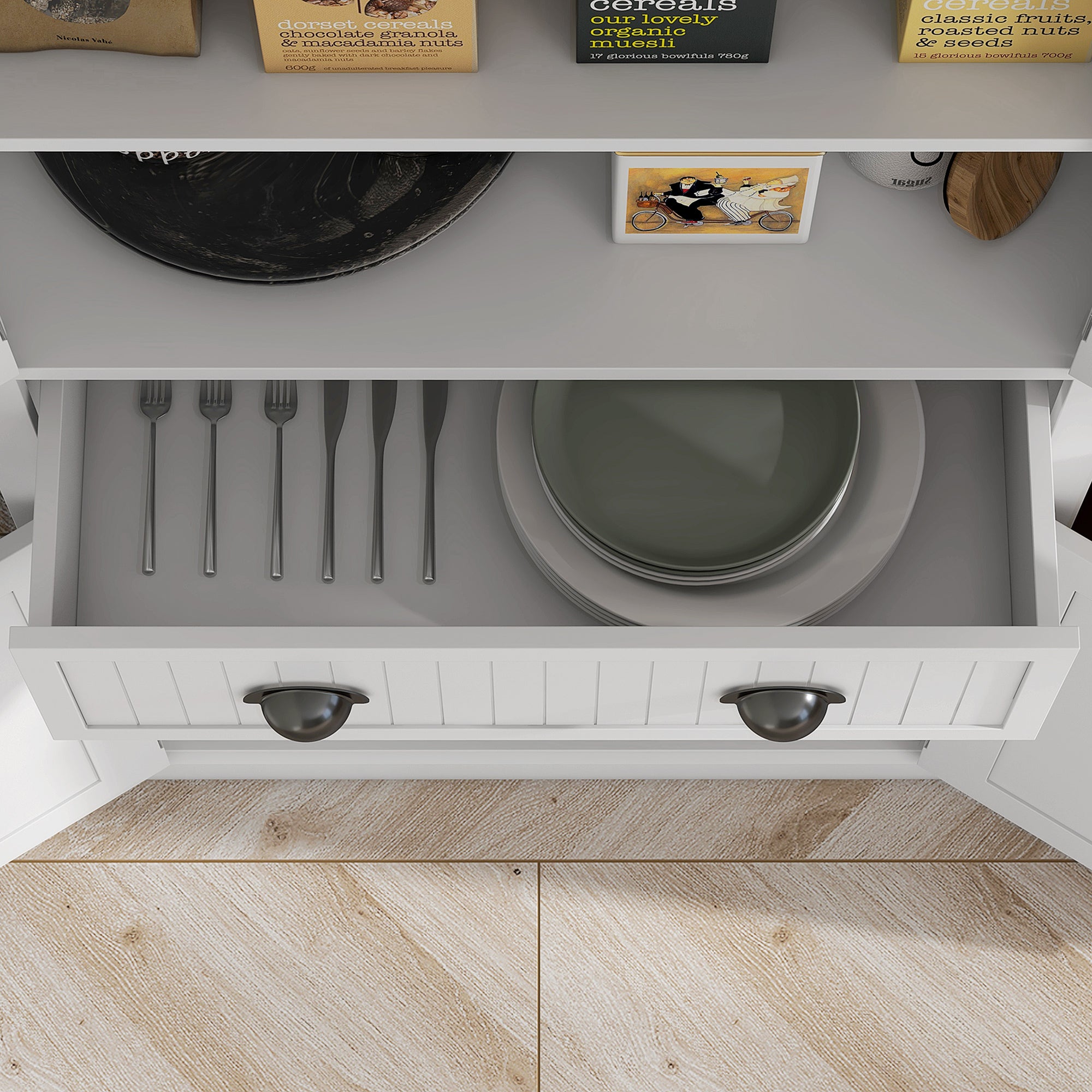 72" Kitchen Cabinet Pantry Storage Cabinet with Doors and Shelves