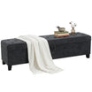 63" Storage Ottoman Bench, End of Bed Bench for Queen/King Bed, 63"x16.1"x17.7", Velvet Fabric Tufted Storage Chest for Living Room, Bedroom, Entryway, 528 lb, Dark Grey
