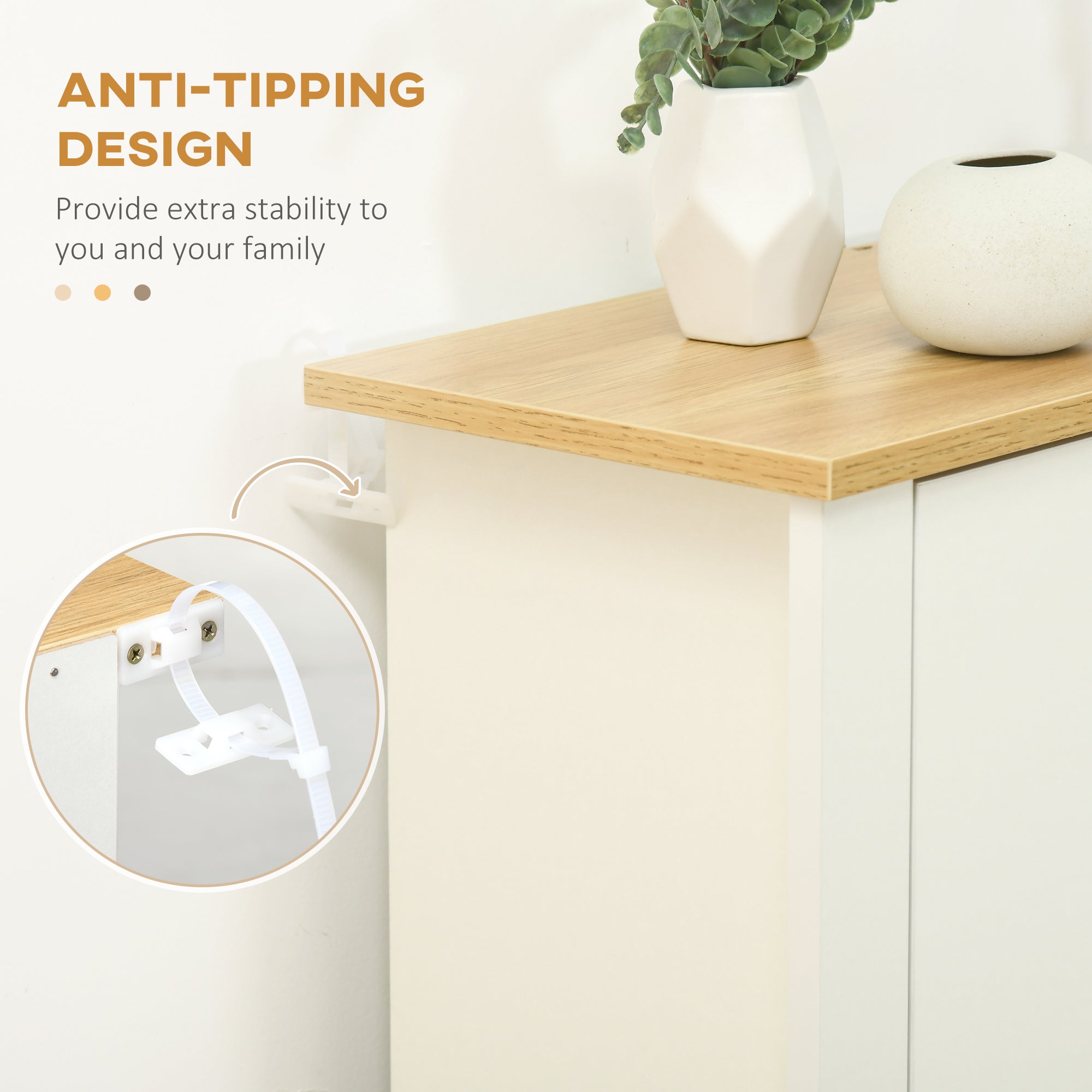 HOMCOM Narrow Shoe Cabinet, Space Saving Shoe Storage Cabinet with 3 Flip Drawers and Adjustable Shelves for 18 Pairs of Shoes for Hallway and Living Room, White